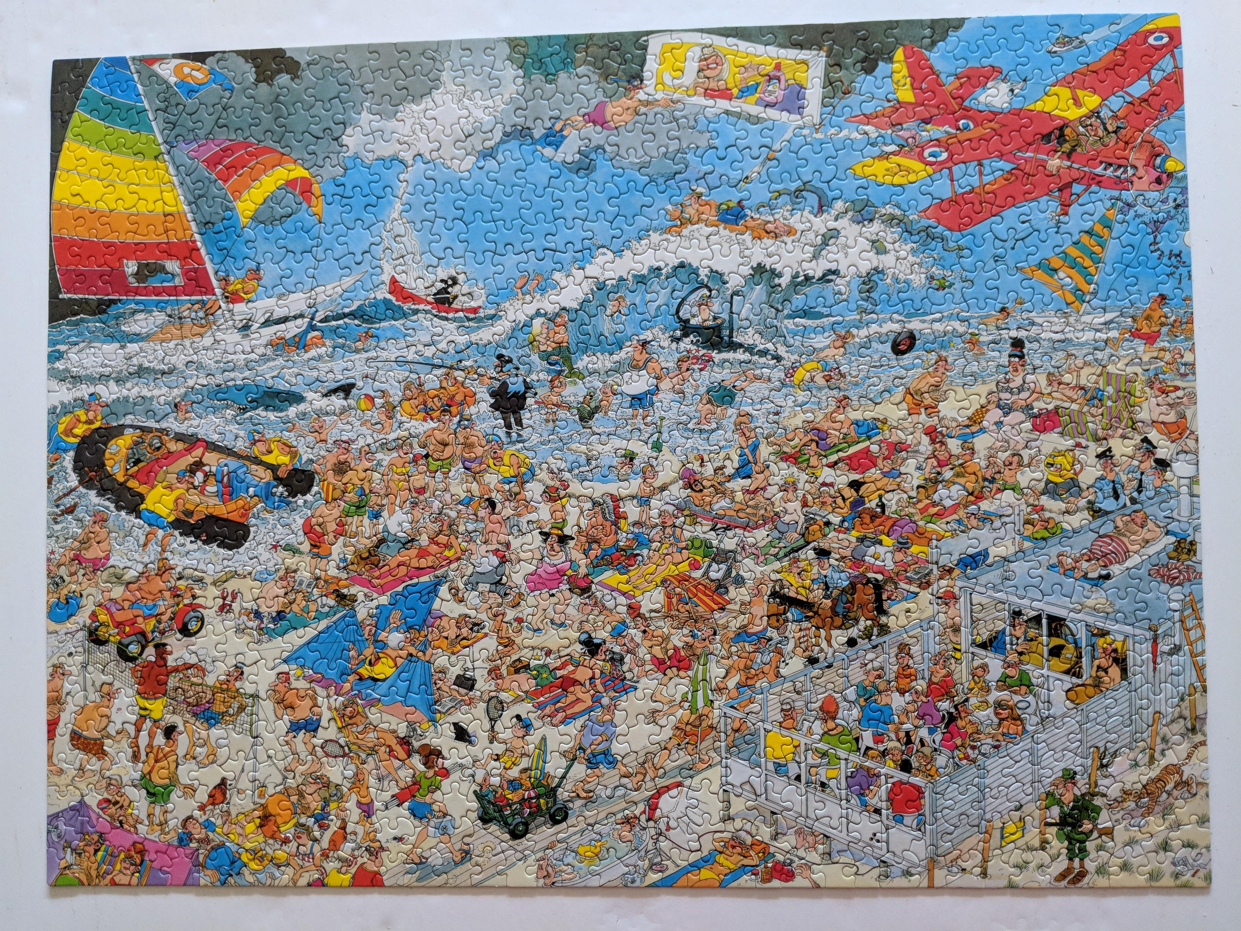 1000 pc Ceaco by Jan Van Haasteren. The Beach puzzle. r/Jigsawpuzzles
