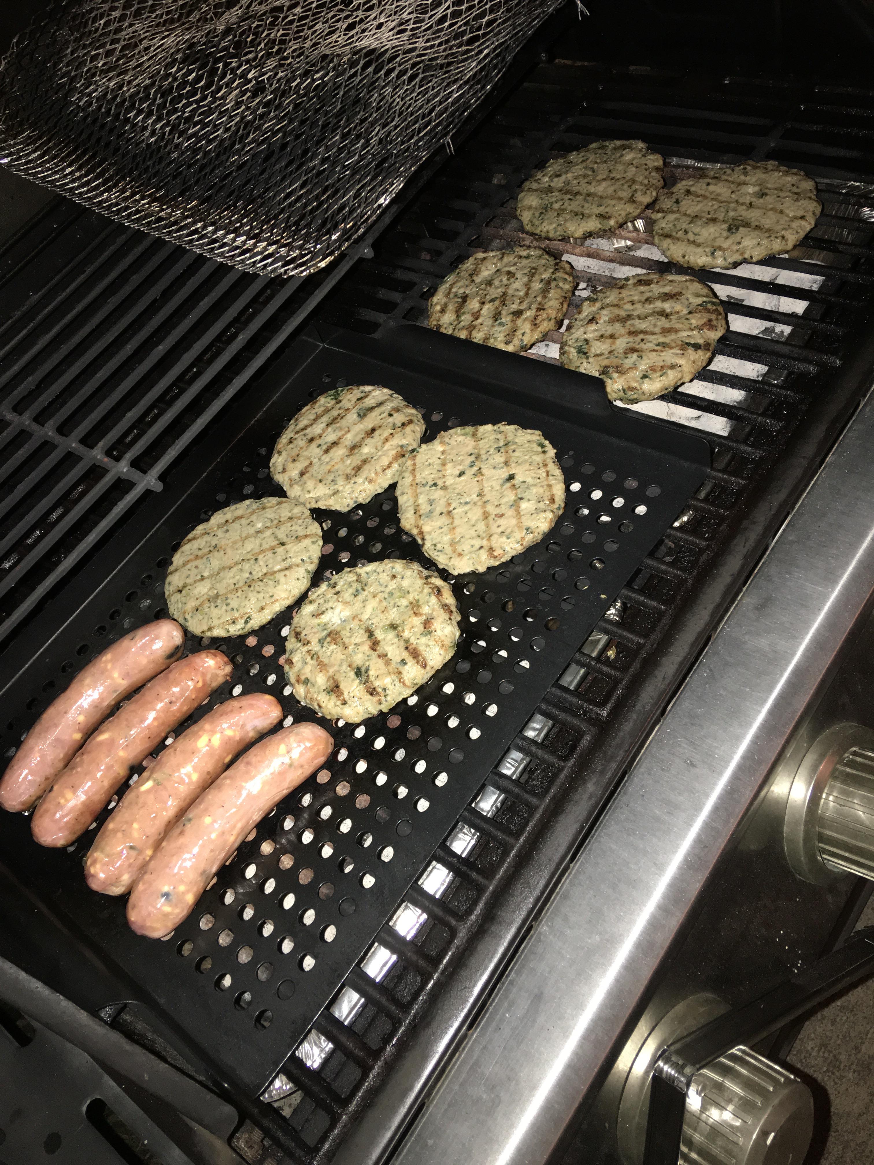 Another 1 store grilling. Patties are Spinach Feta and Mozzarella