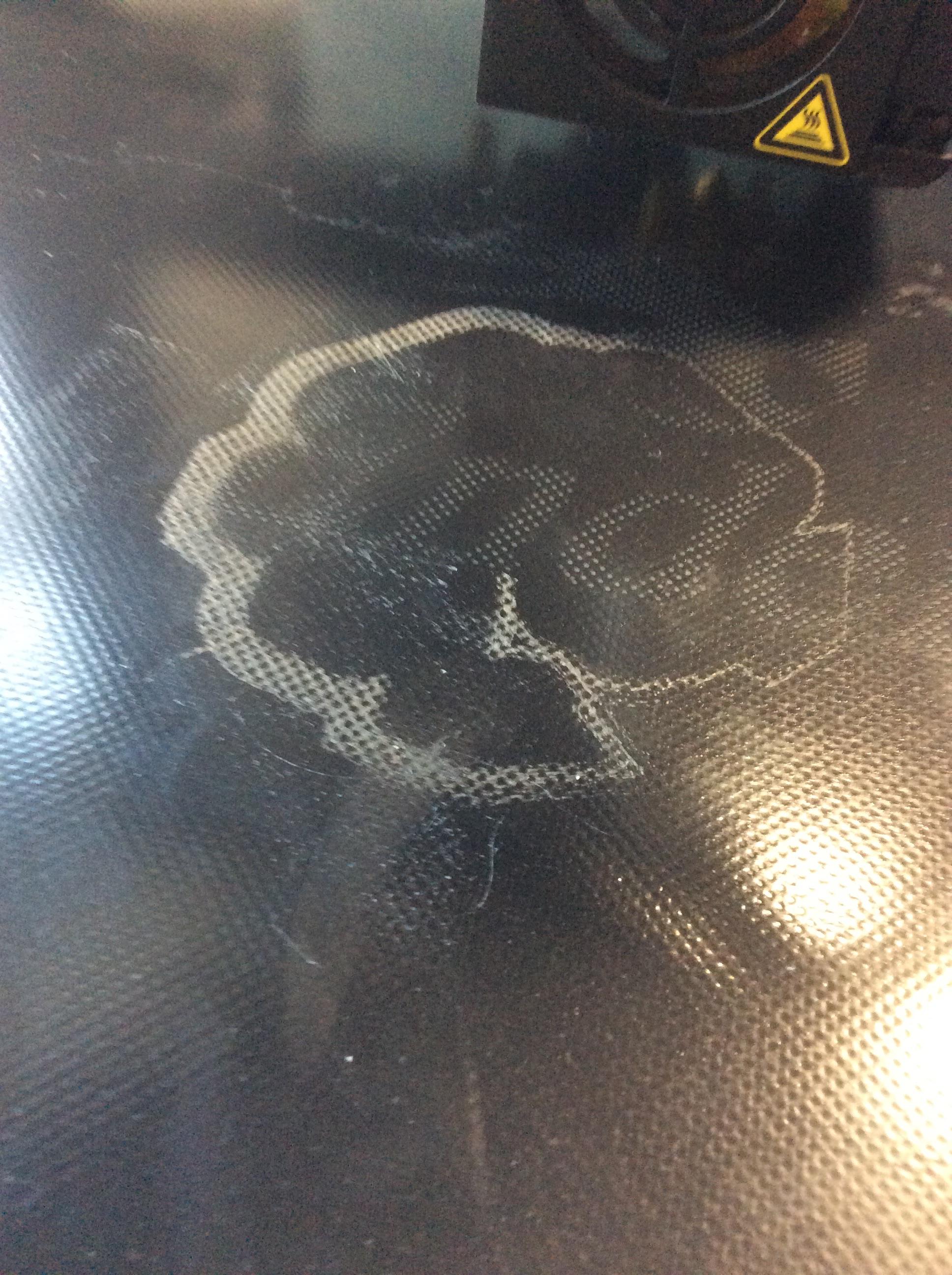 Got the glass bed for my ended 3, and I printed the first layer, and i