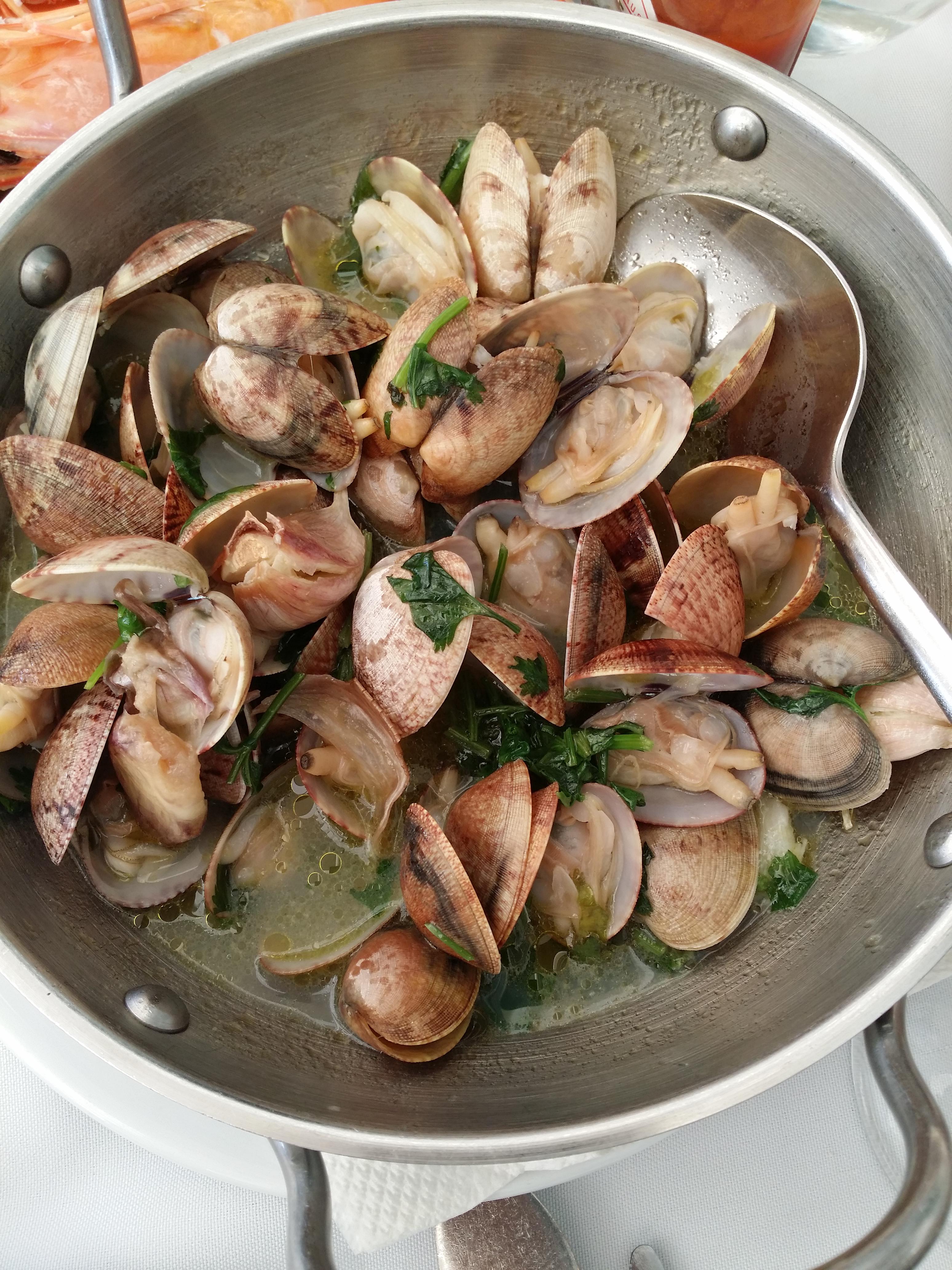 Portuguesestyle Clams ( Ameijoas A Bulhao Pato) in Cascais, Portugal