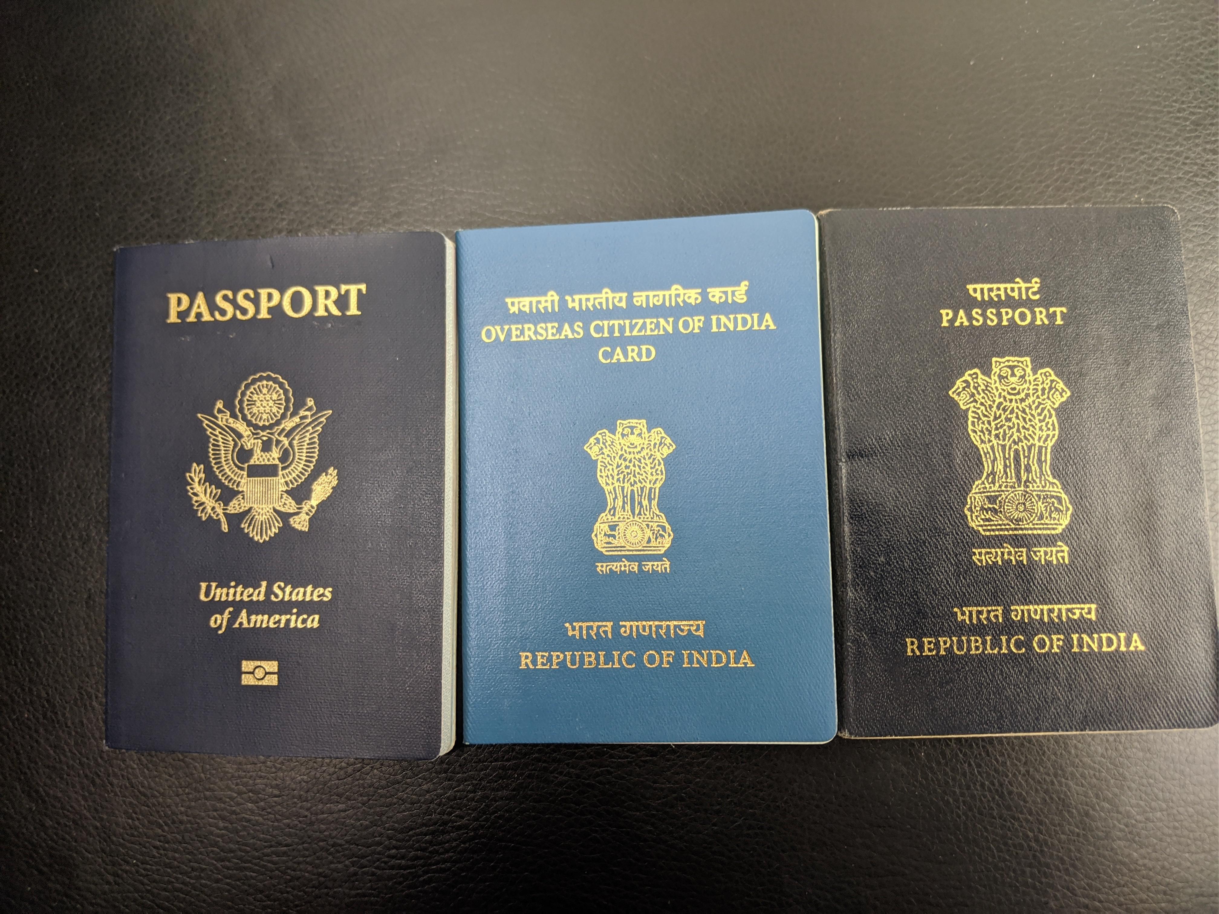 US with Old Indian and OCI document r/PassportPorn