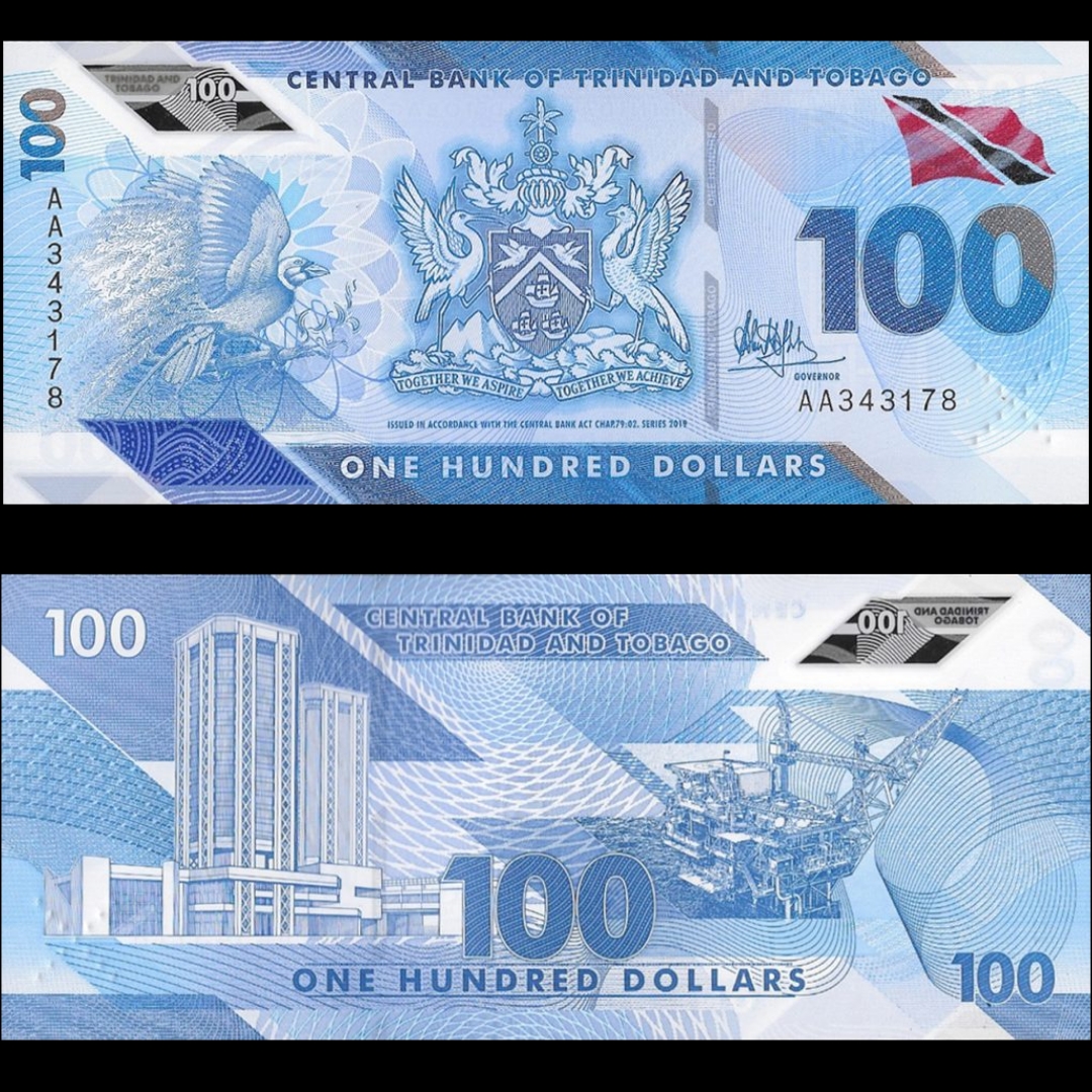 The new Trinidad and Tobago 100 Dollar bill. (Front and back) r/Design
