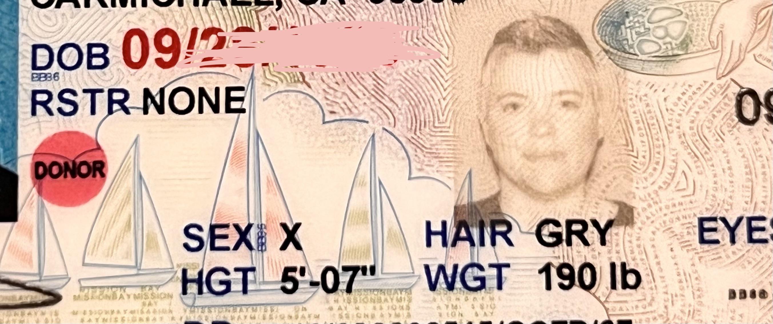 Changing gender marker in California is extremely easy! NonBinary