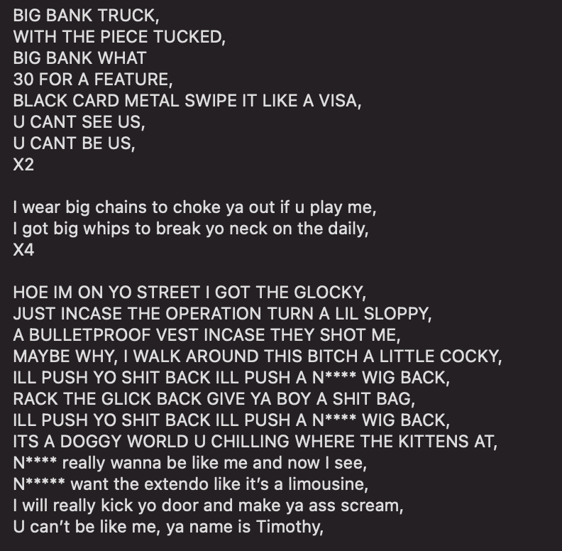 "CHAINS" Original Lyrics r/zillakami