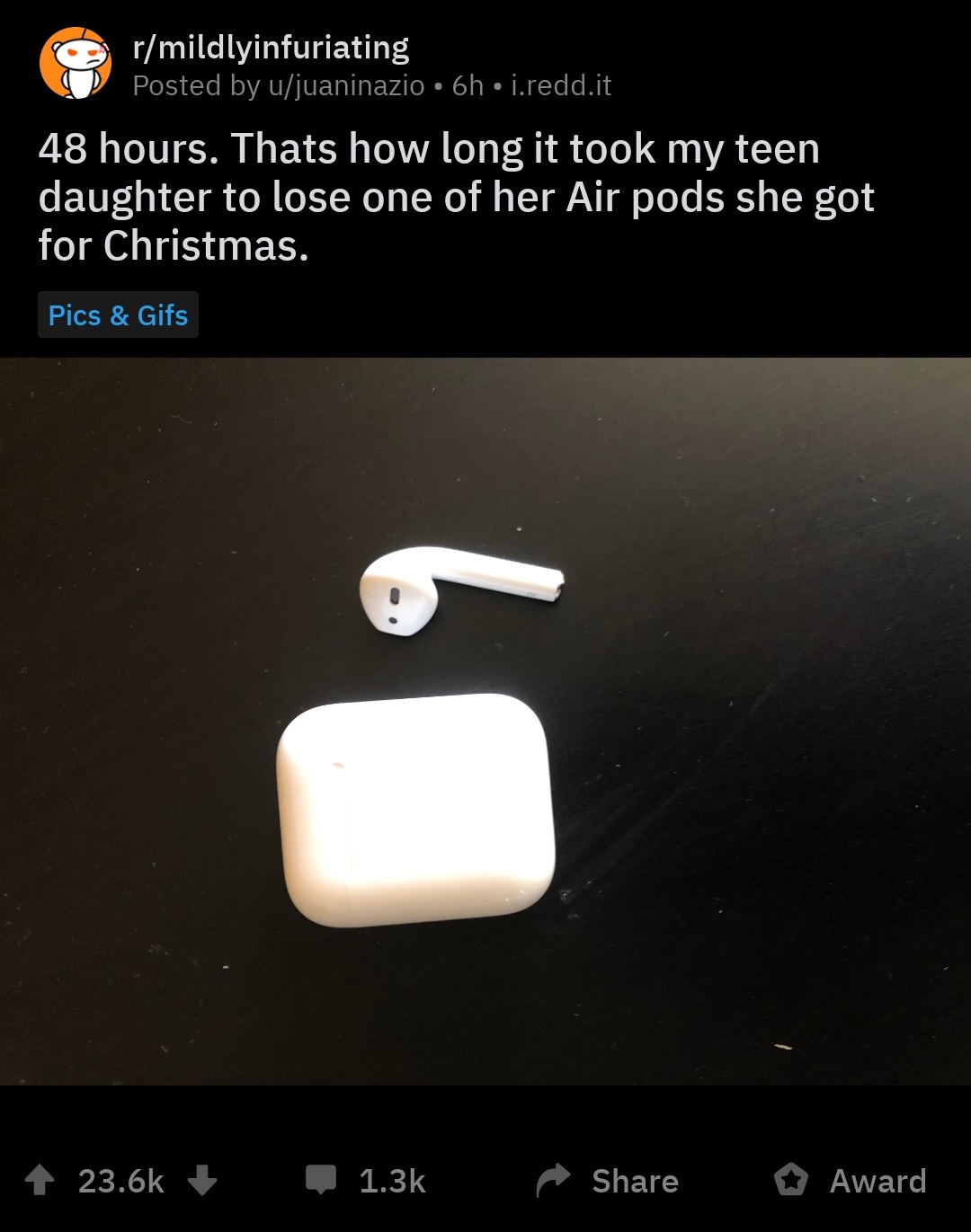 How do you lose an airpod within 48 hours of getting them r
