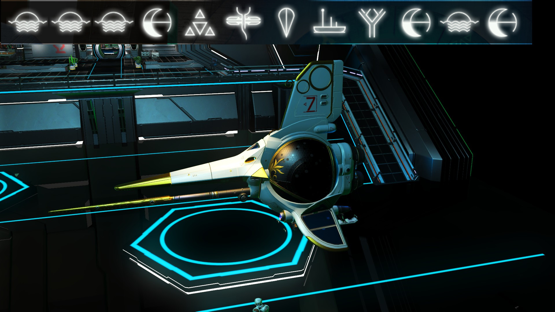 Exotic ship. White and gold. First Wave Spawn! No back fin ⛶ (EUCLID