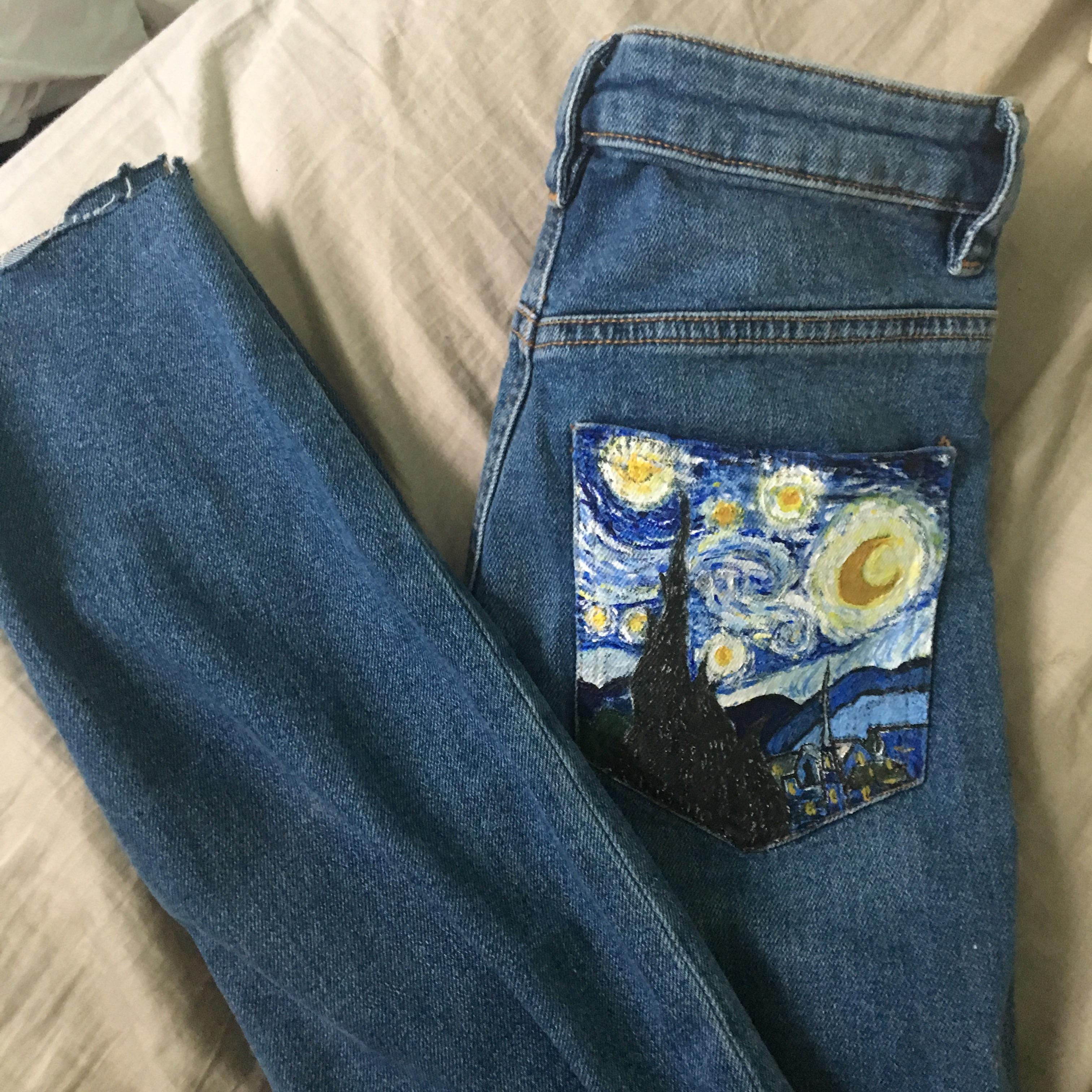 Some jeans I hand painted [ART] r/streetwear