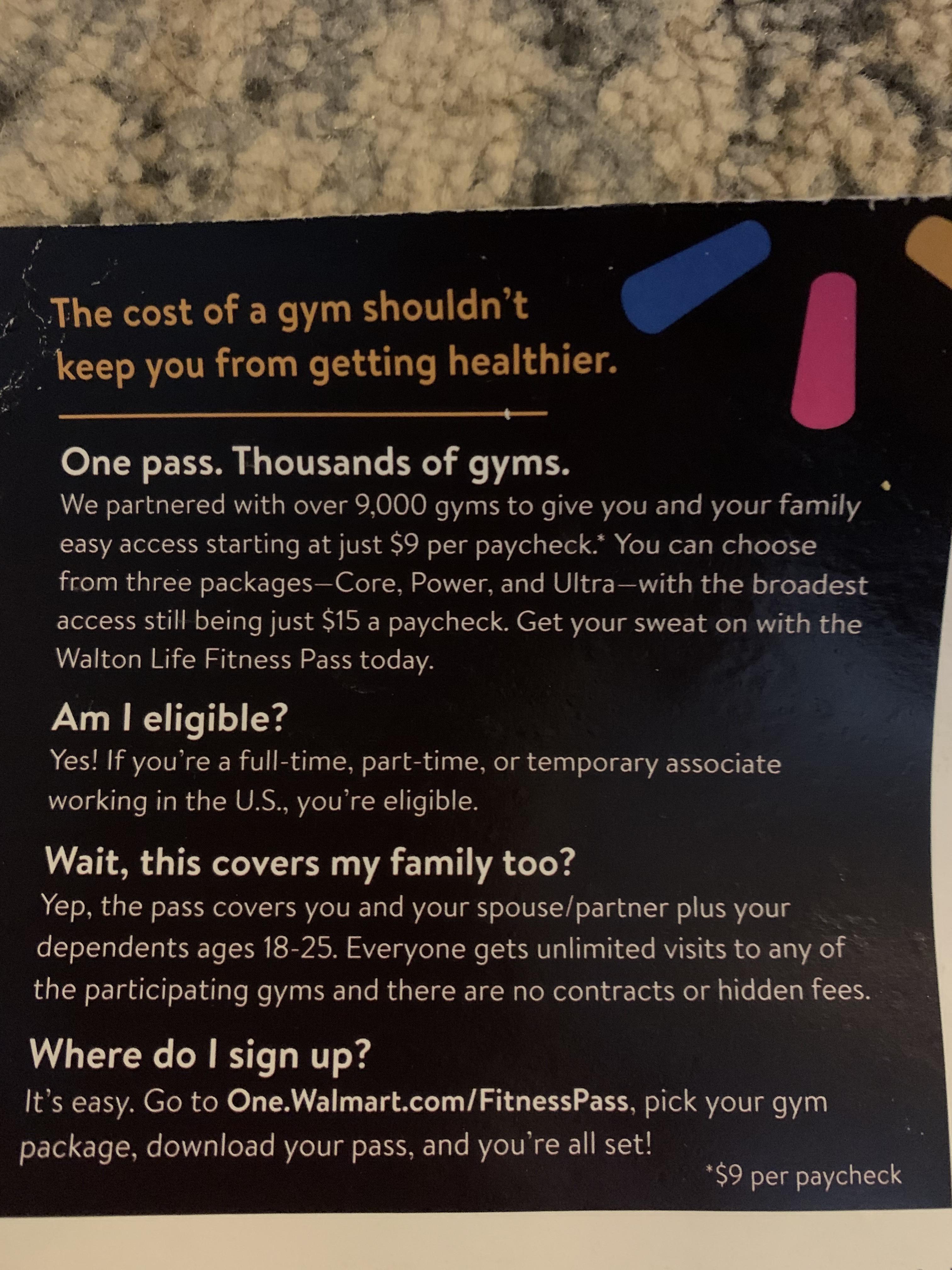 Cool Gym Deal r/walmart