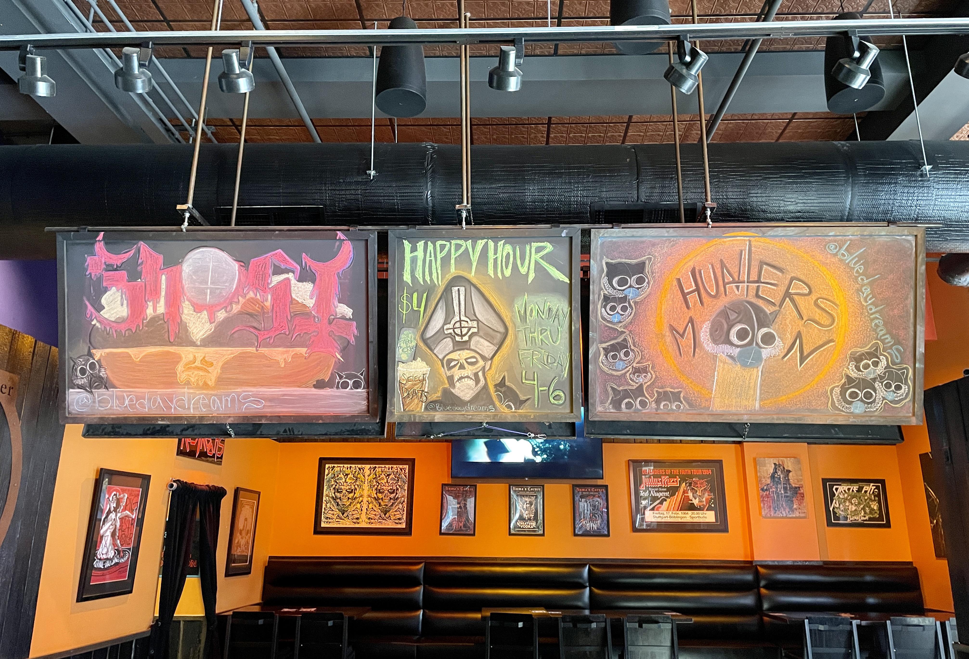 Artwork on display at Kuma’s Corner! r/Ghostbc