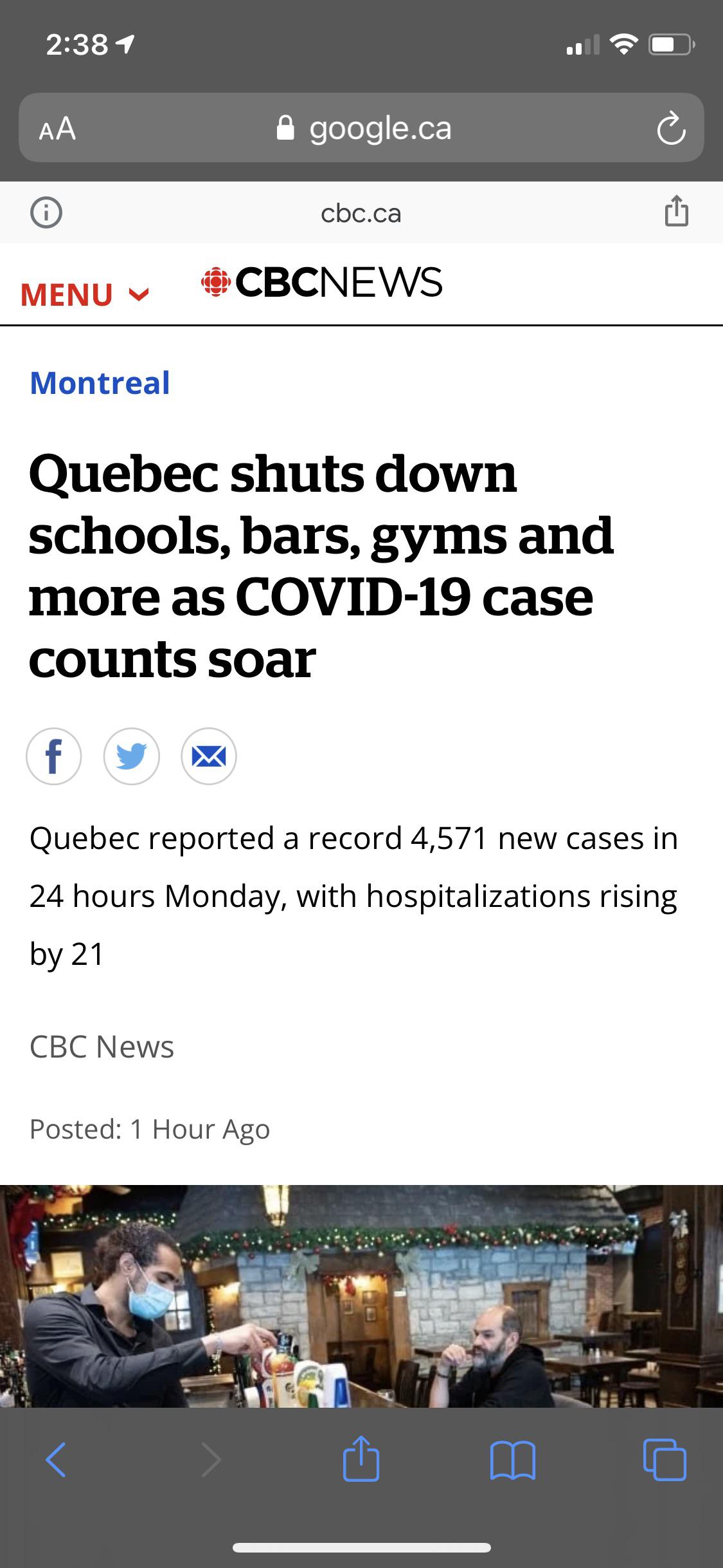 Quebec in full lockdown Ontario next? r/uwaterloo