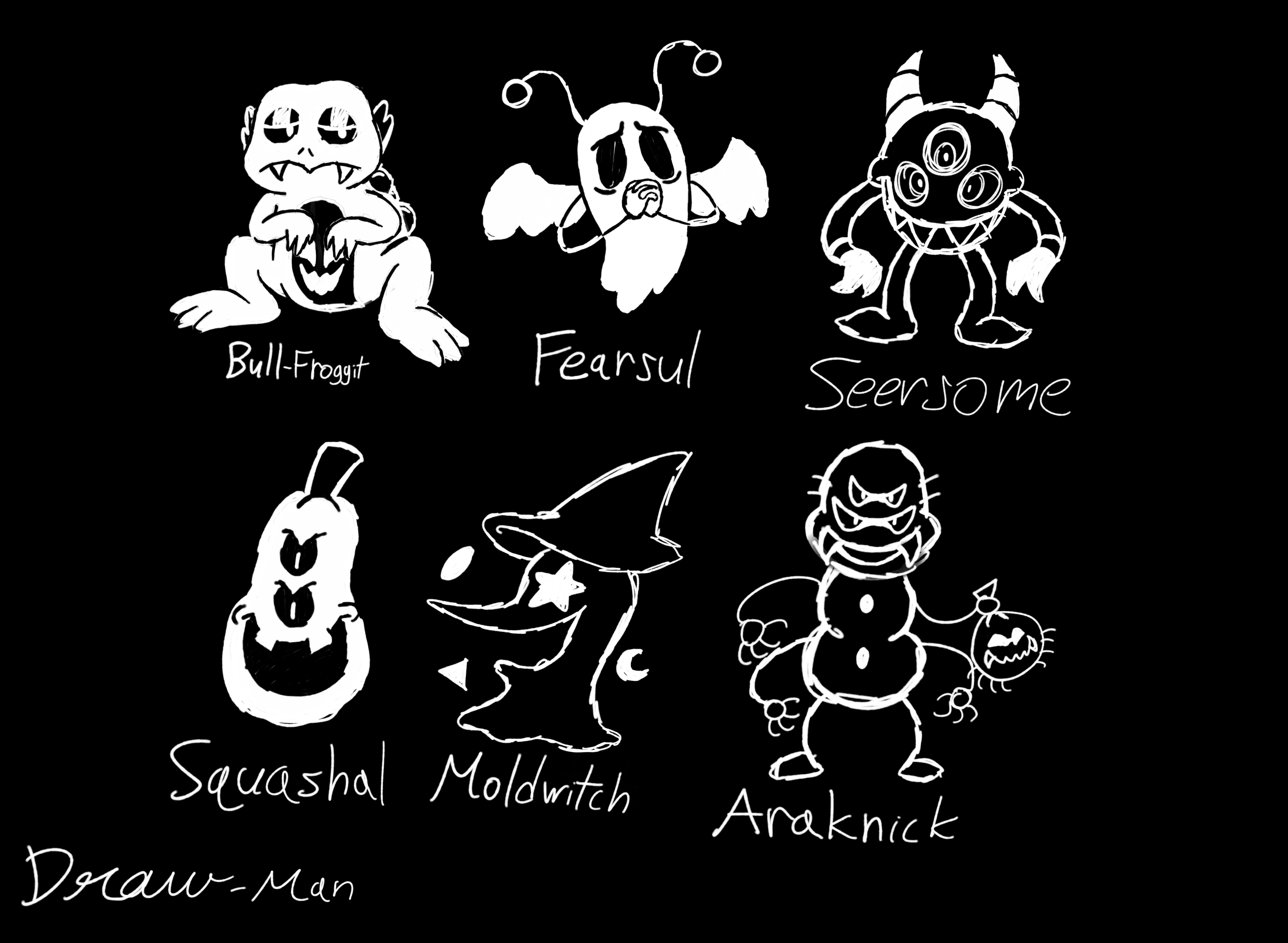 I made Halloween versions of the enemies in the Ruins r/Undertale
