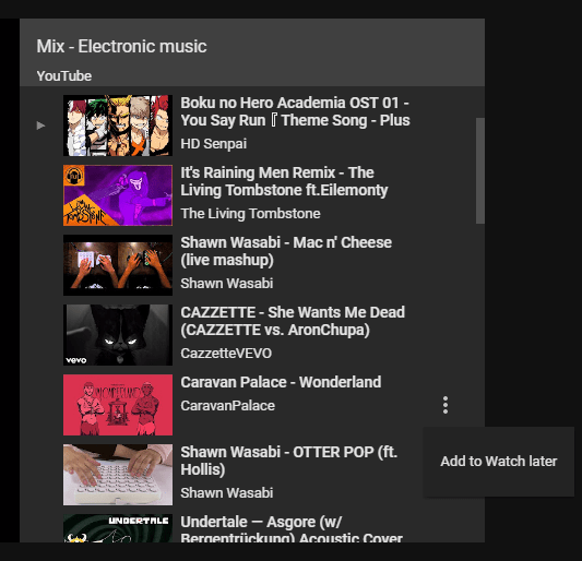 The ability to remove a video from a Youtube Mix one of the only