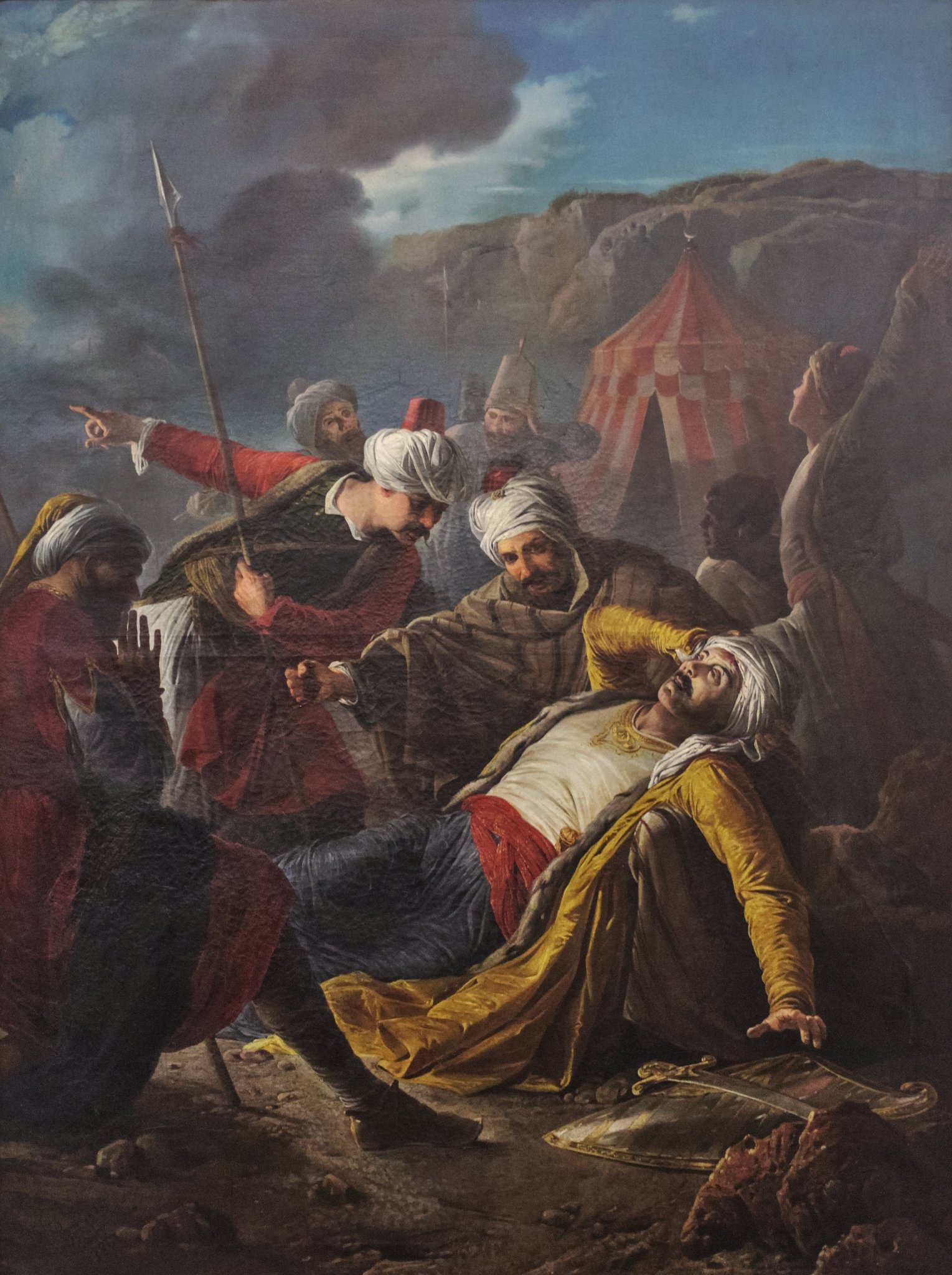Death of Turgut Reis at siege of Malta 1565, by Italian artist Giuseppe