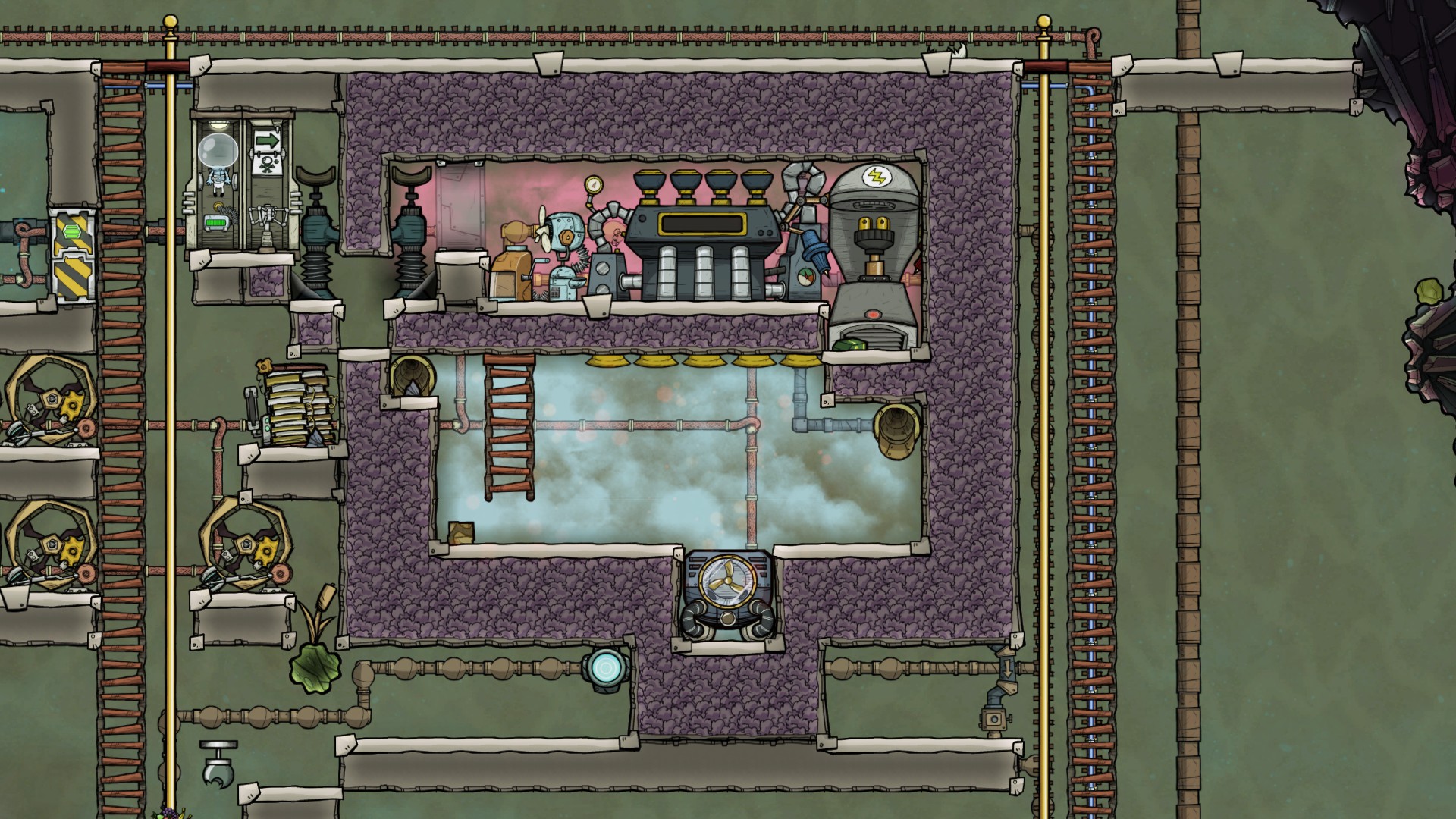 Steam turbine + aquatuner combo Oxygennotincluded