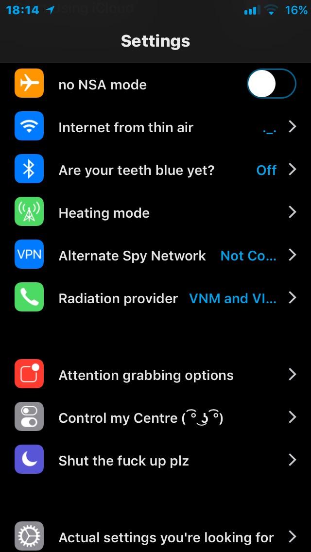 "Dope settings" r/ios