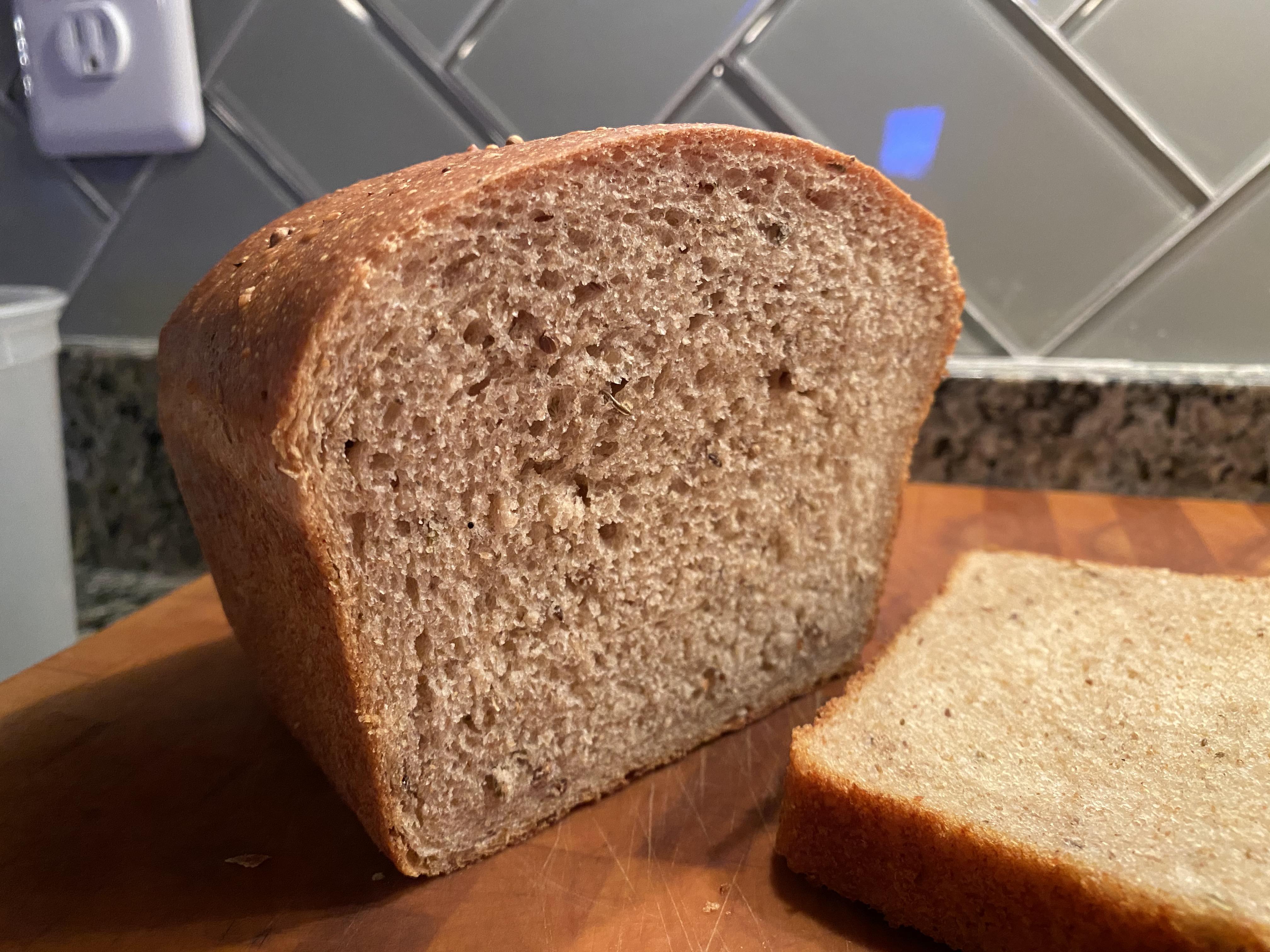 King Arthur Rye Sandwich Bread, recipe includes pickle juice and potato