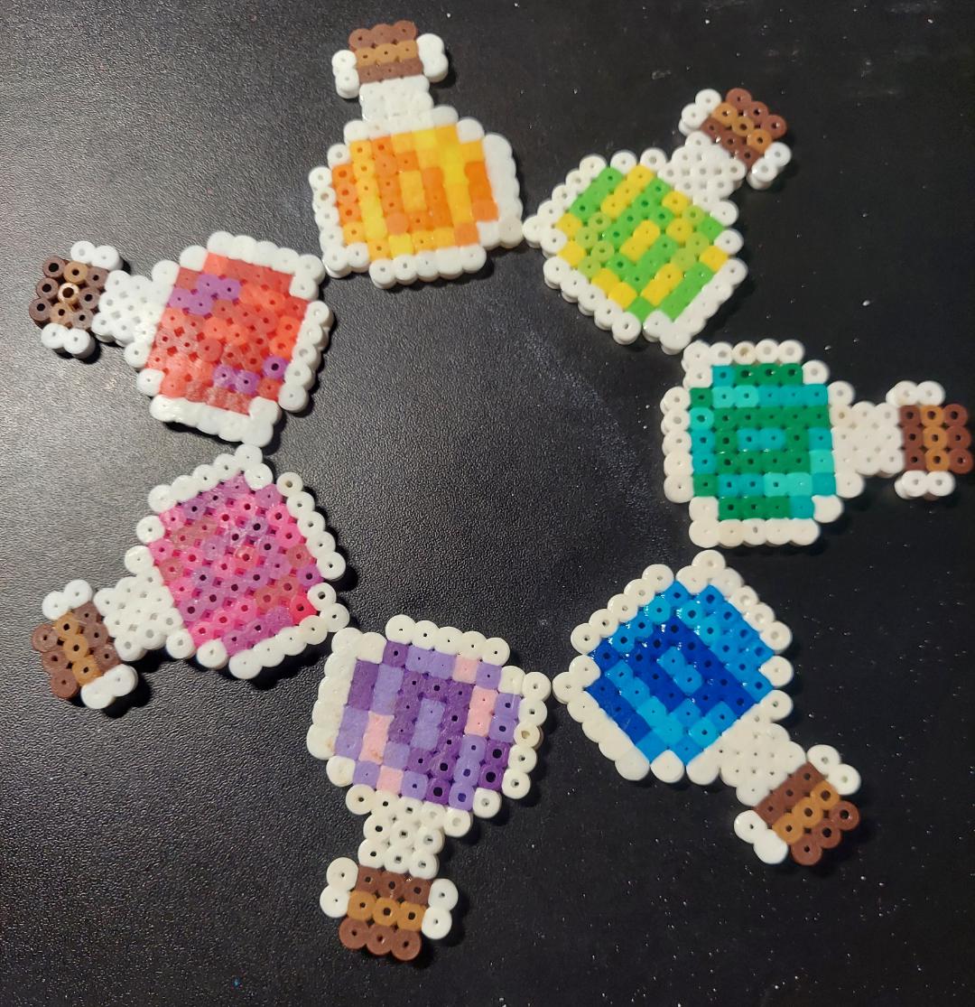 Minecraft Potions Perler Beads