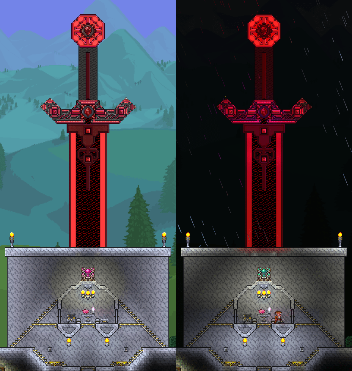 The sanguine blade of a titan r/Terraria