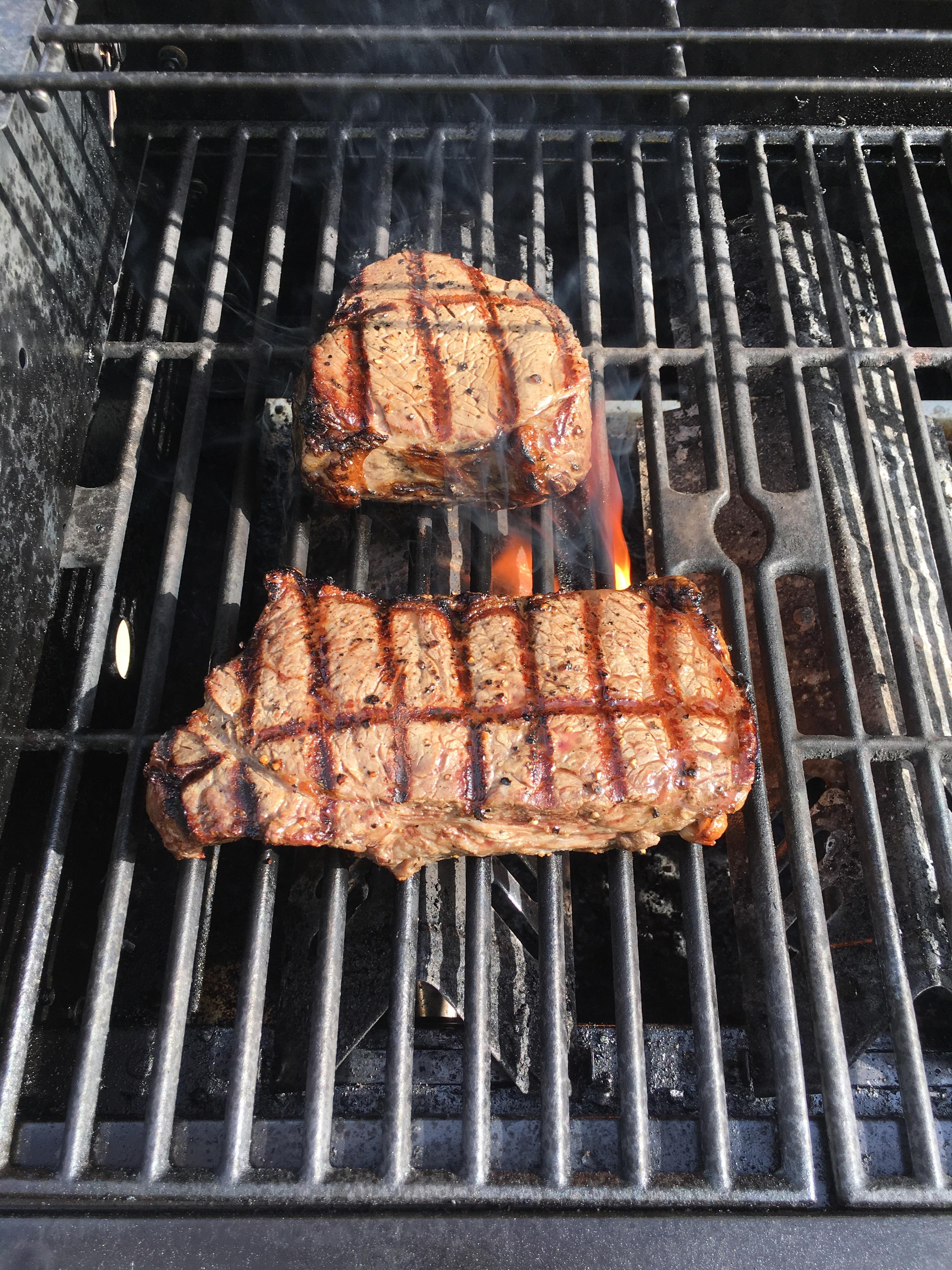 NY strip for me, Sirloin for her. r/grilling
