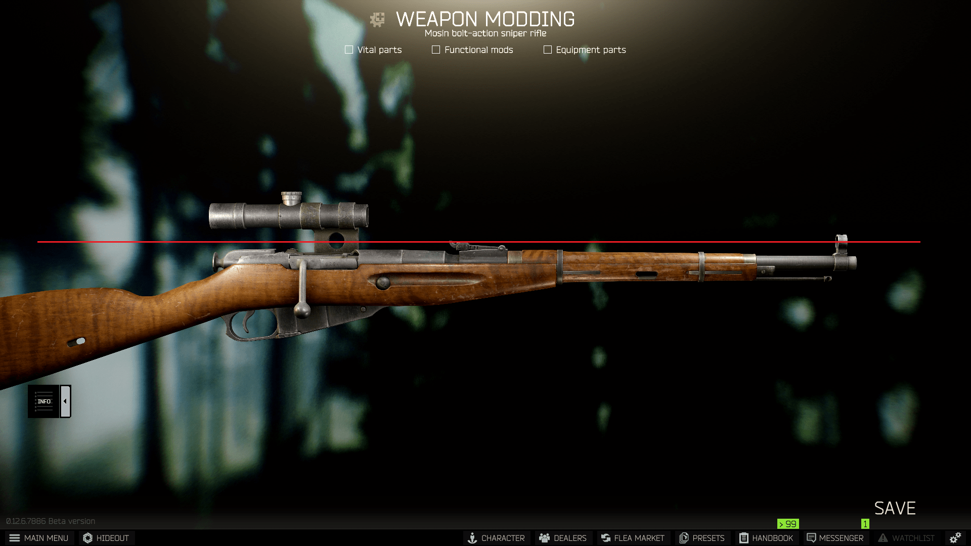 You should be able to switch to ironsights using mosin with scope EscapefromTarkov