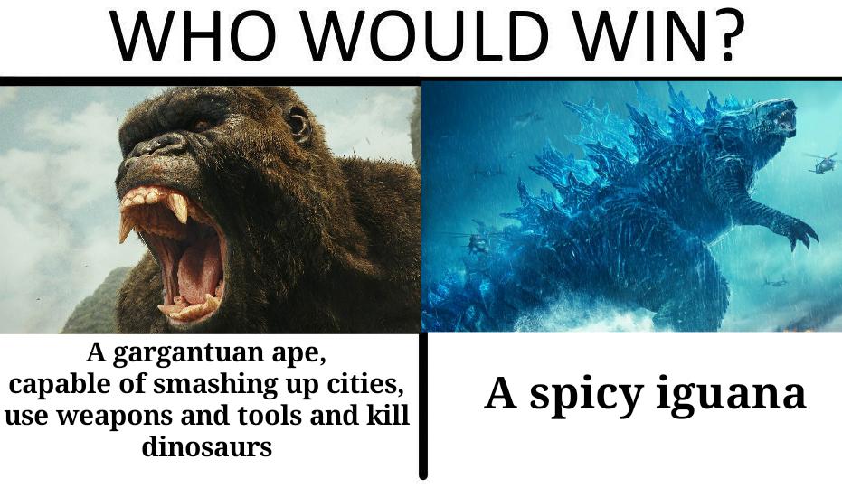 Godzilla Vs Kong Meme Big Monke / Monke 9gag In an ultimate bid for