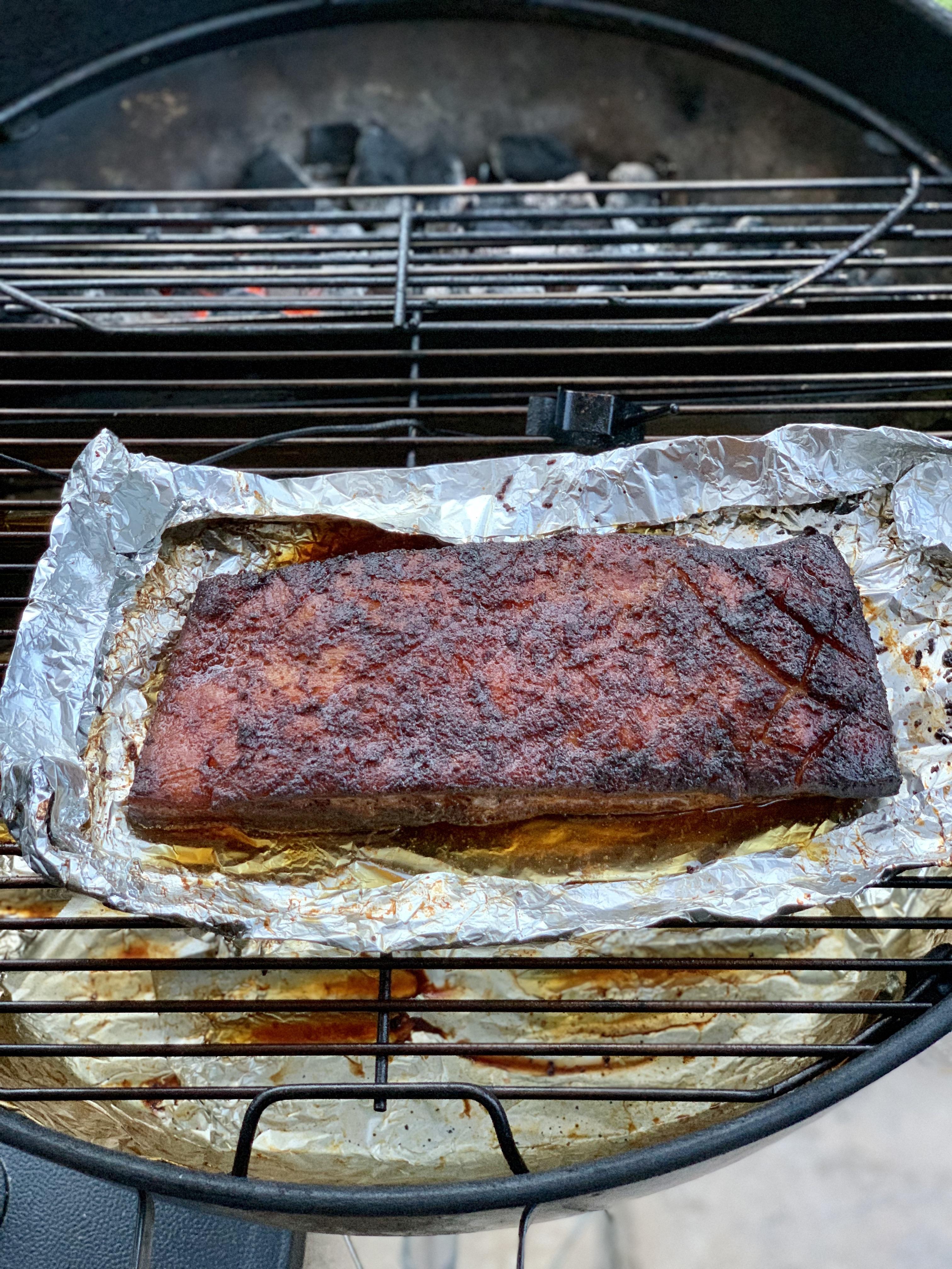 Pork belly with the slow n sear. r/webergrills