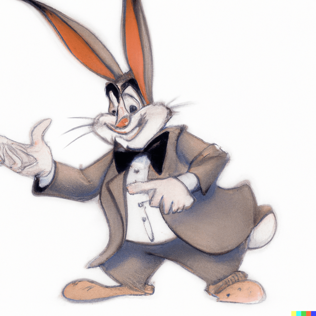 “Bugs bunny in a suit, illustrated by Walt Disney” r/dalle2