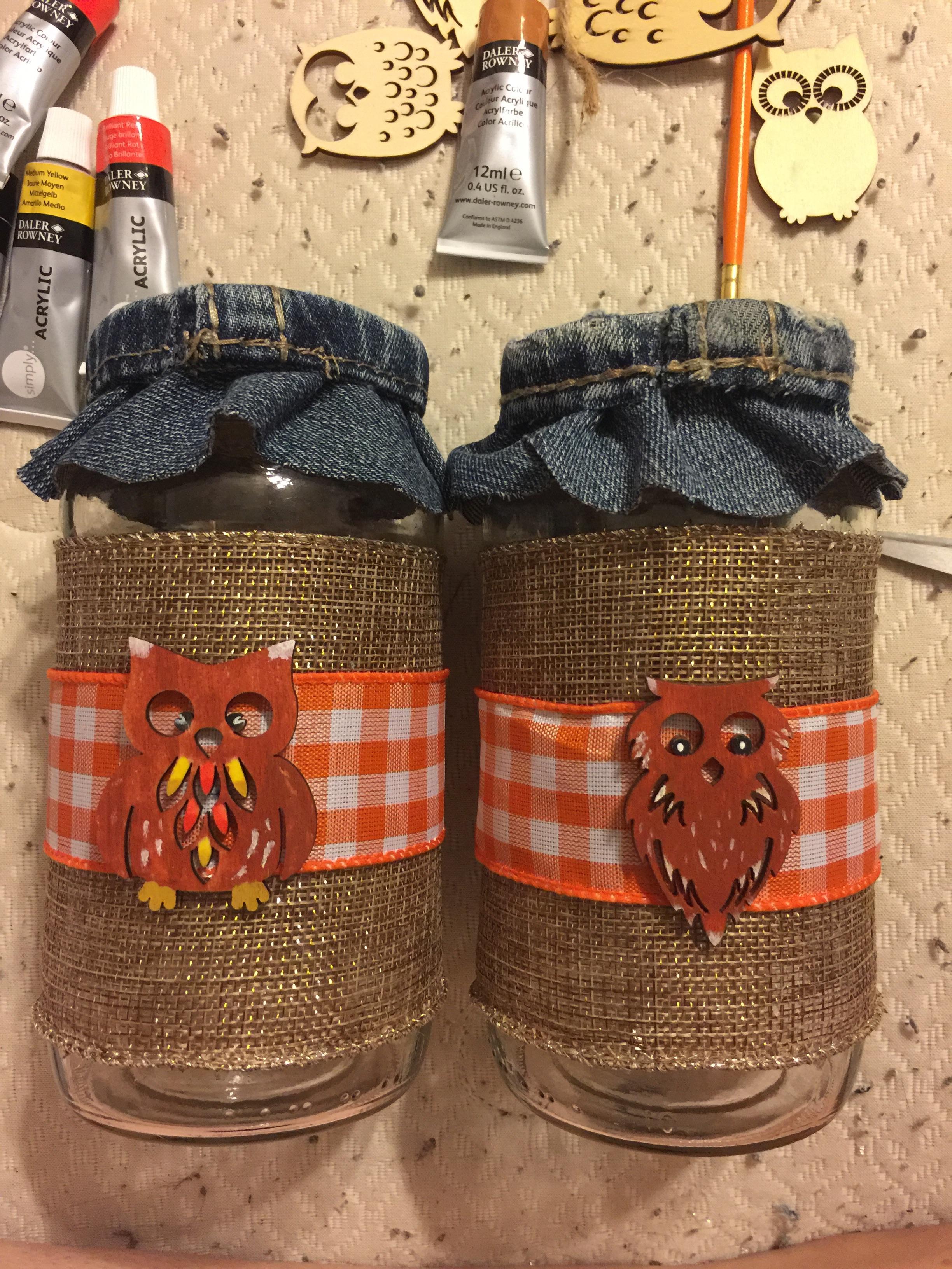 Decorative storage jars made from recycled and scrap items r/crafts