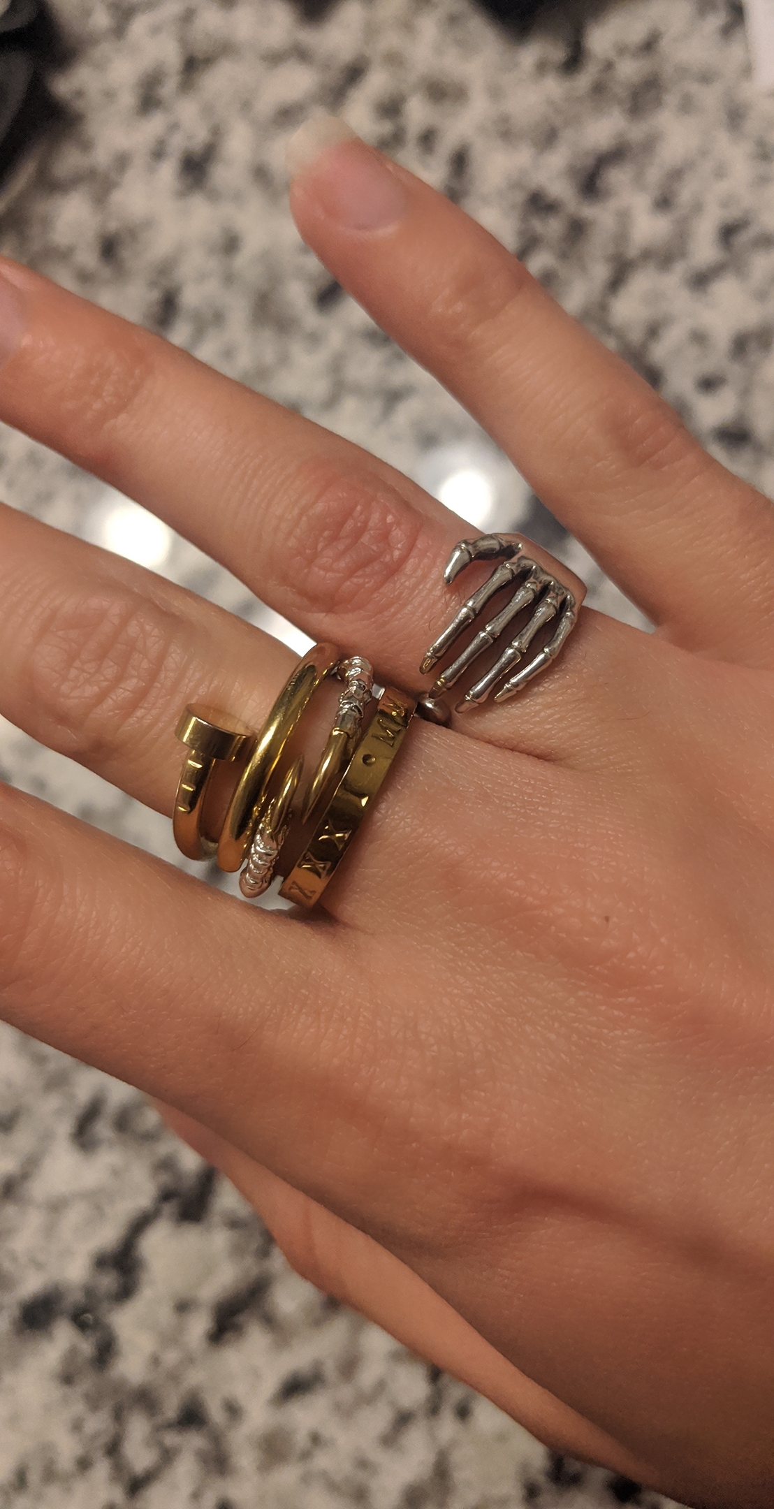 Mixed metal ring stack 💞 r/jewelry