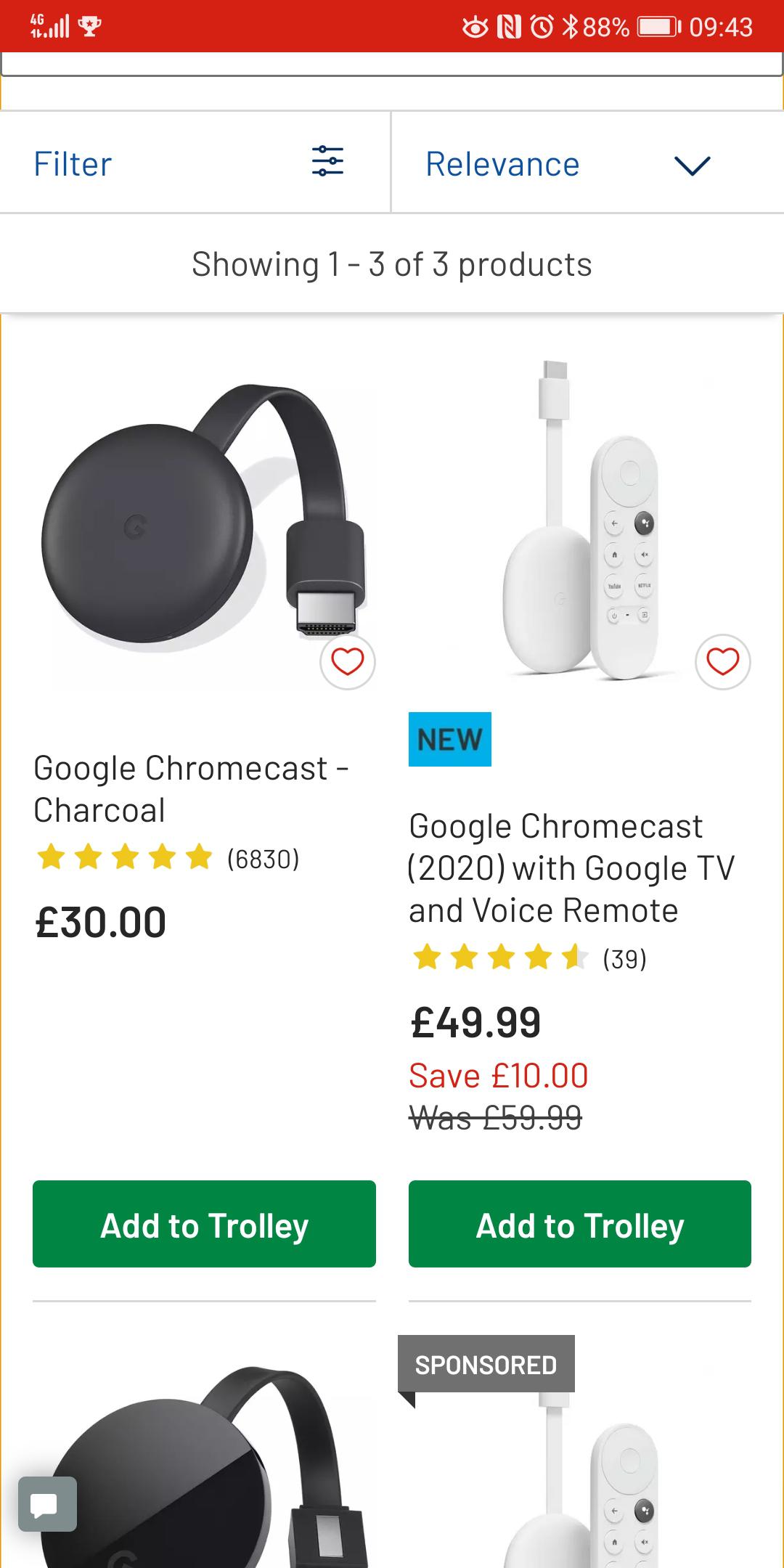 Google Chromecast with Google TV on Sales at Argos UK only £49.99