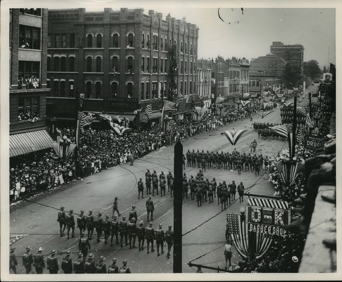 May 10 1919 Rainbow Division marches in Birmingham, AL First train