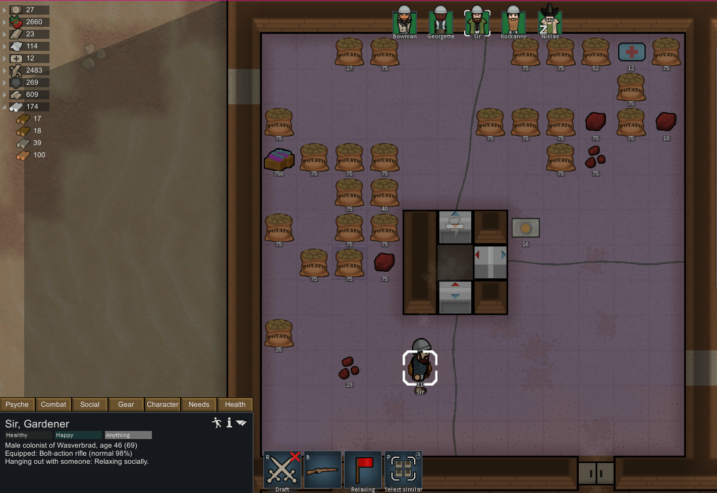 I too like to socialize with my imaginary friends in the freezer RimWorld