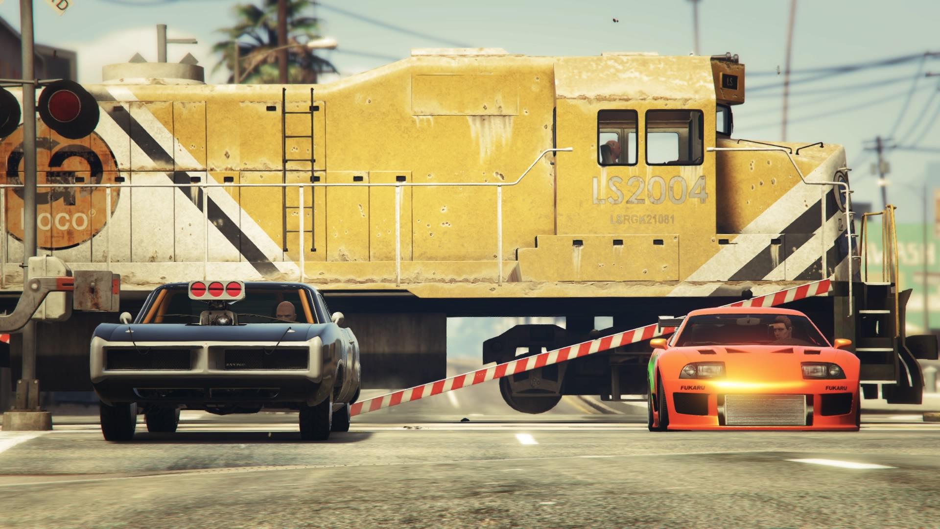 Here's my GTA recreation of the train scene from Fast and Furious r/gaming