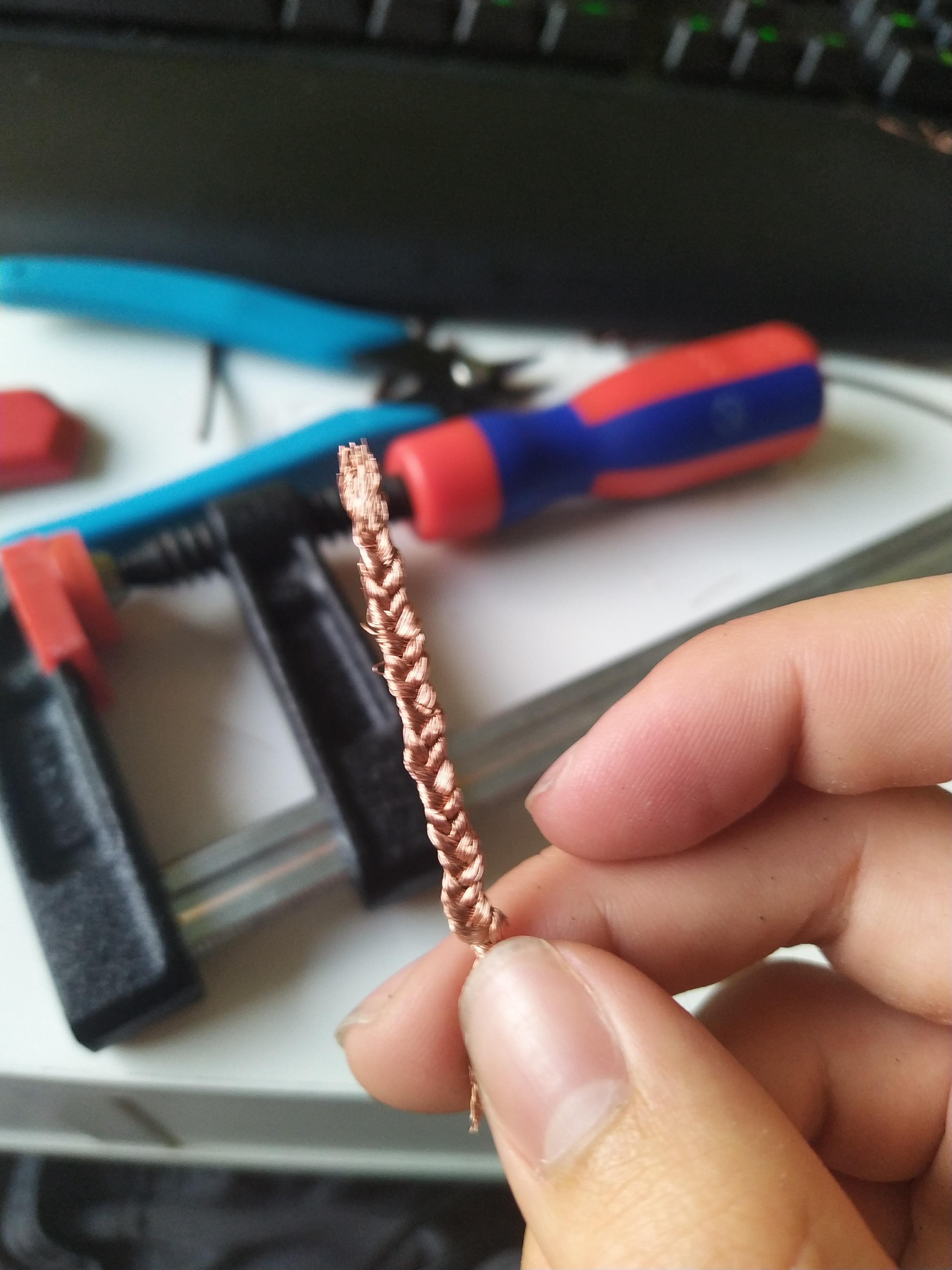 Made this improvised wick, any tips for improvement? r/soldering