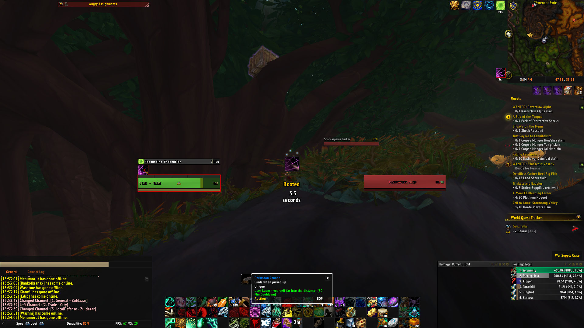 War supply crate stuck in a tree. Not the first time nor the only one