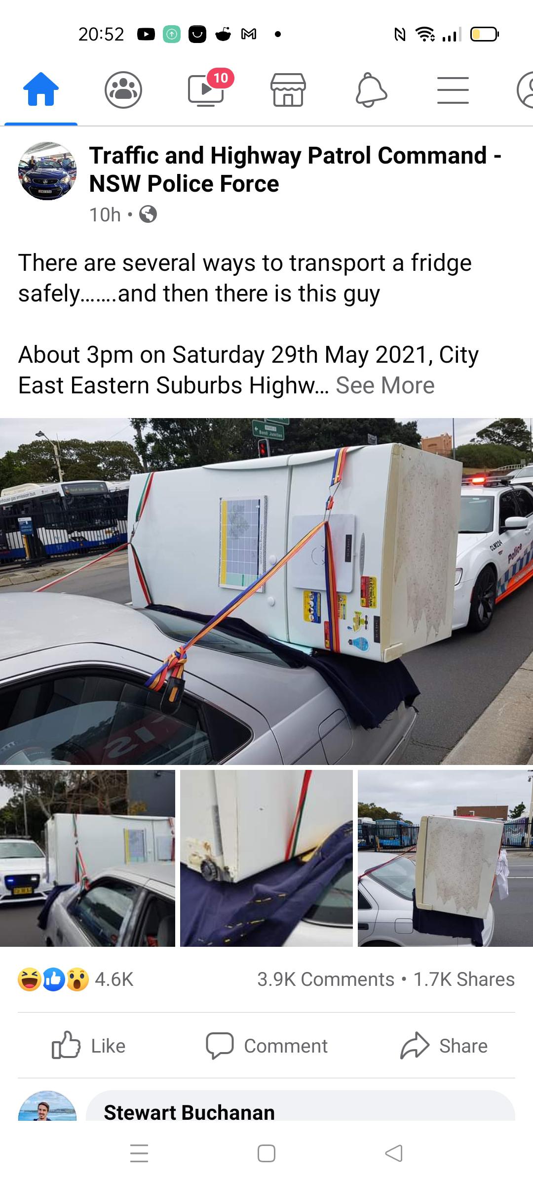 Creative fridge transportation r/IdiotsInCars