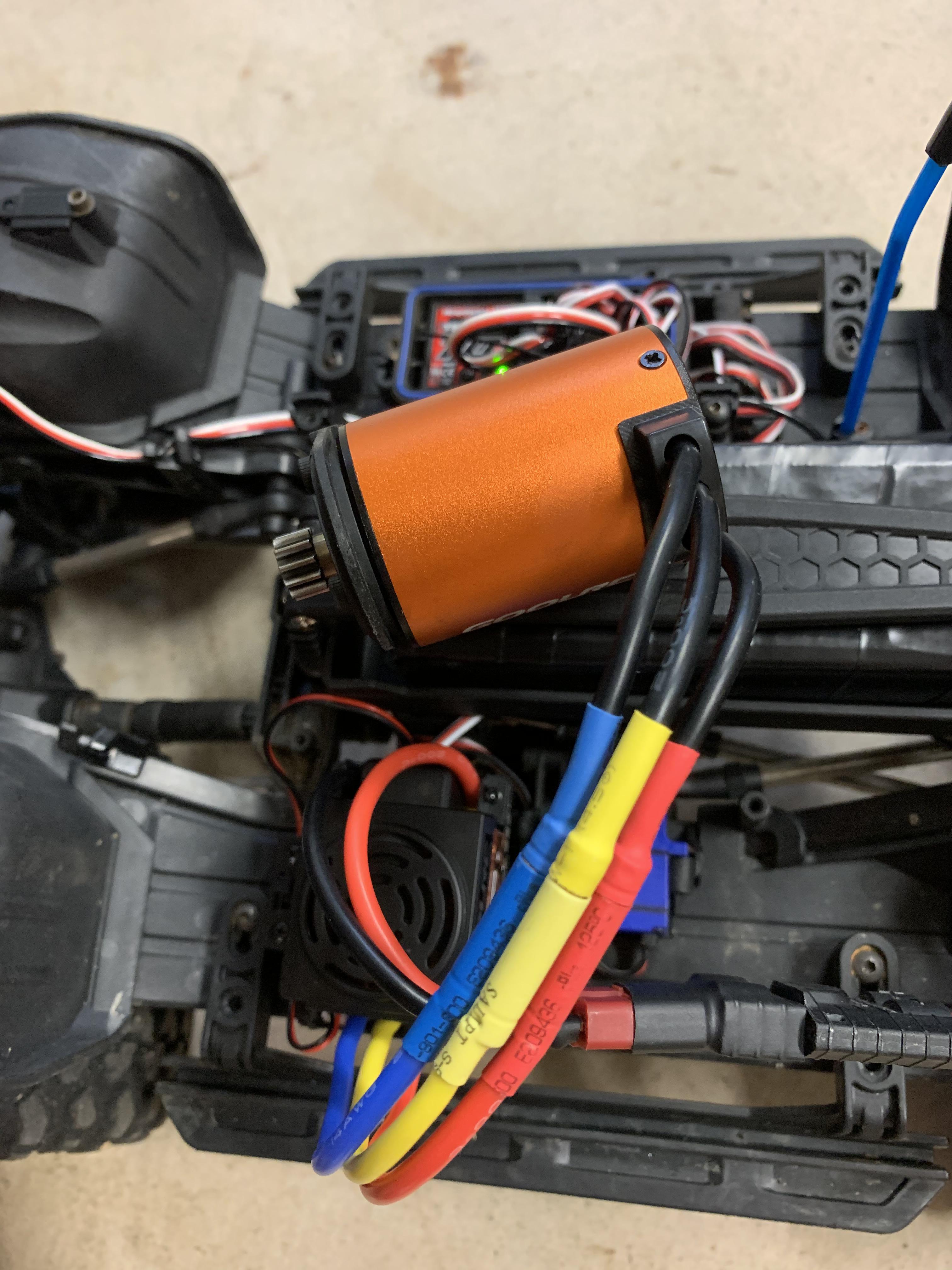 Tried installing my GoolRC motor and ESC but the motor keeps beeping