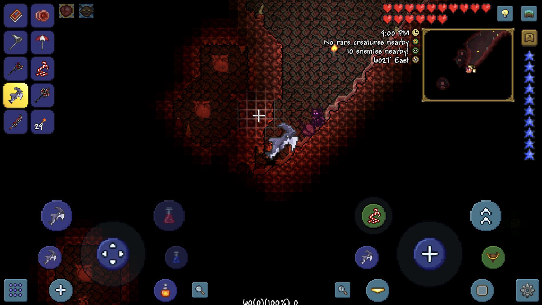 I found two crimson hearts right next to each other and in the bottom