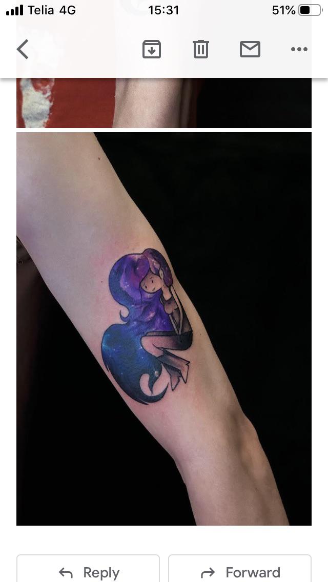Marceline from Adventure Time done by Karmely from Mama’s Pride Tattoo