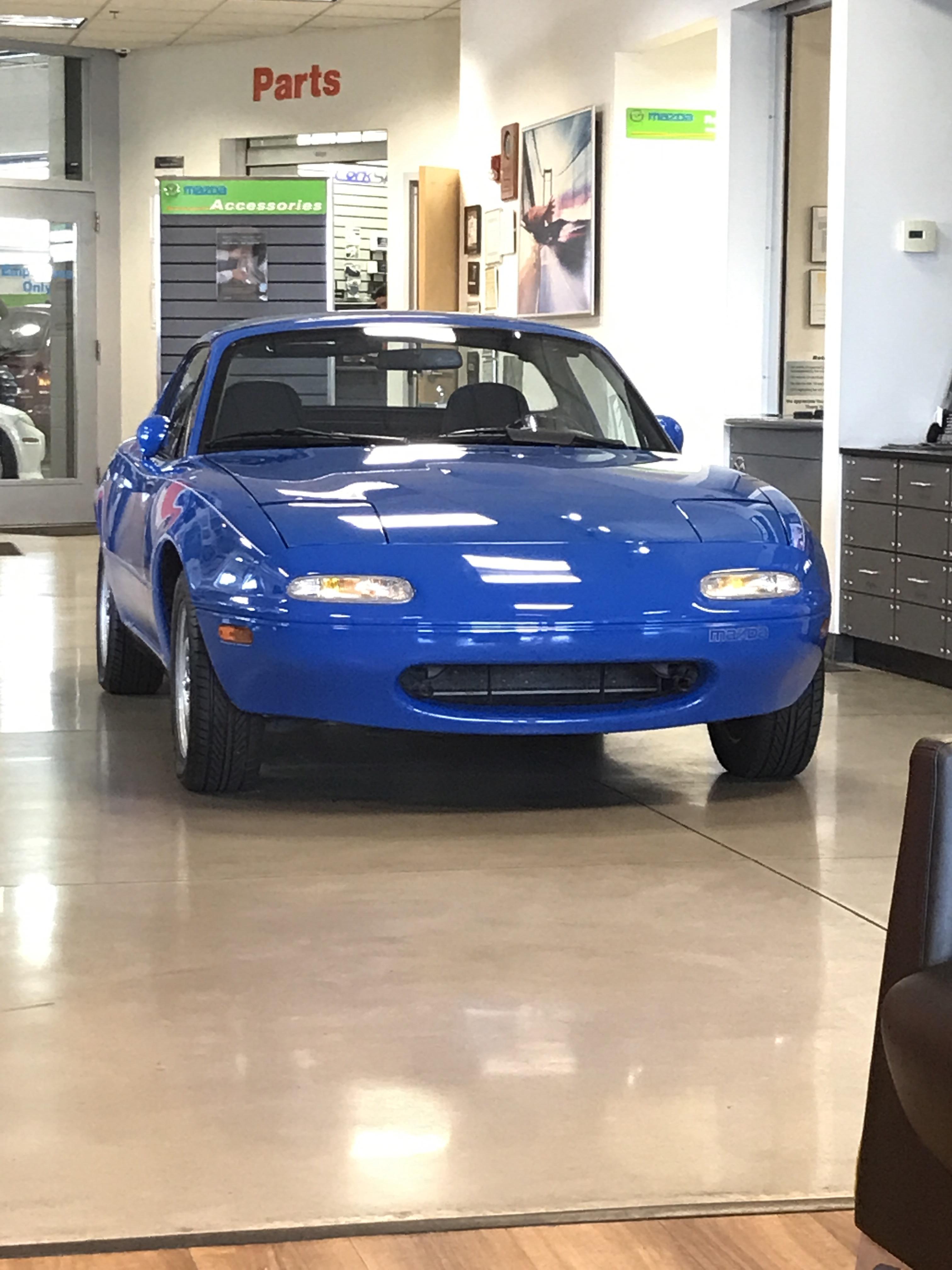 This old guy won't stop staring at my while I wait for my CX-5 service
