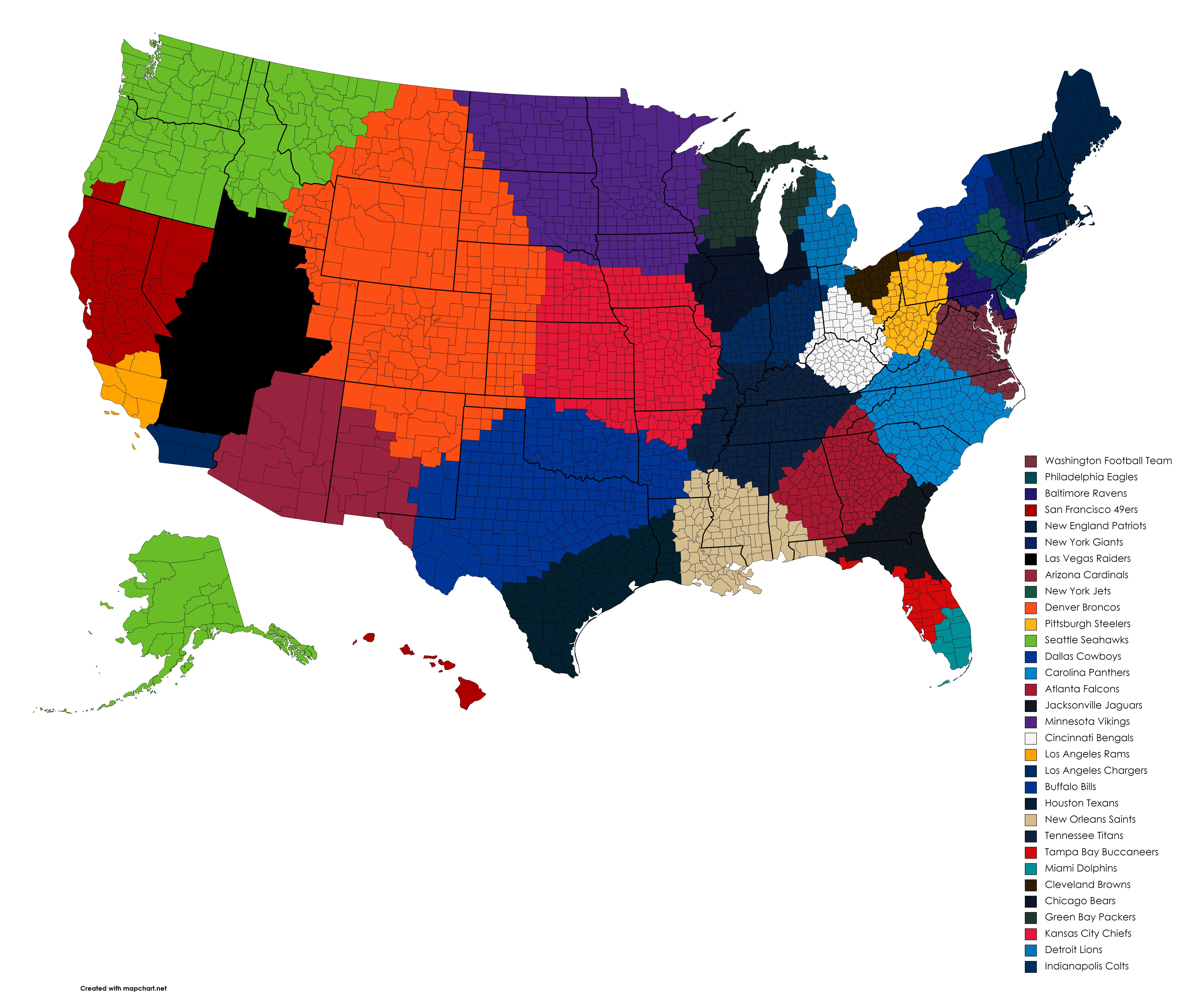 Nfl Teams Map