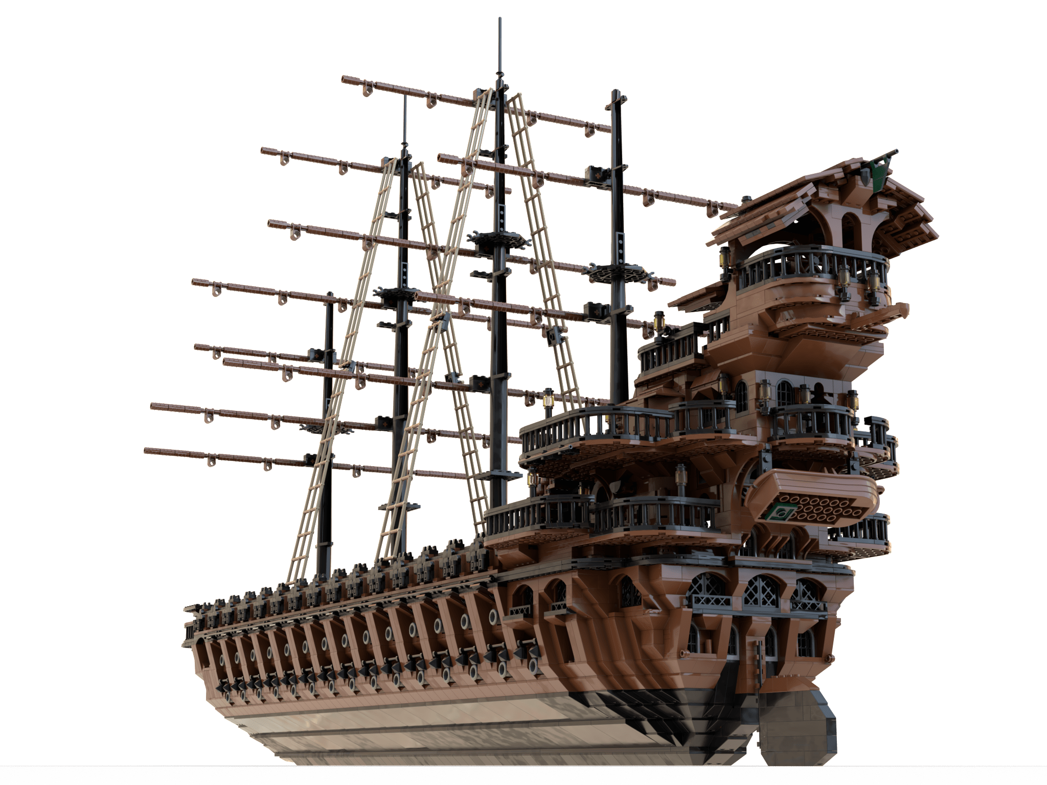 pirate ship "the beauty of flaw" work in progress r/lego