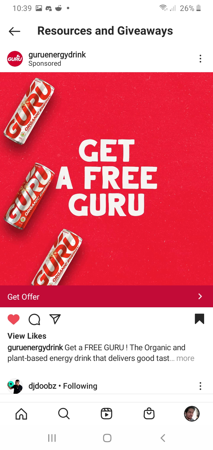 FREE GURU ENERGY DRINK COUPONS FOR SHOPPERS DRUG MART AND WHOLEFOODS r/freebies