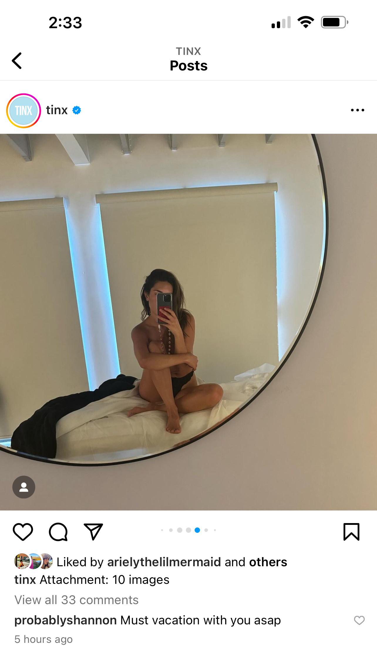 We’re posting nudes on grid now??? : tinxsnark