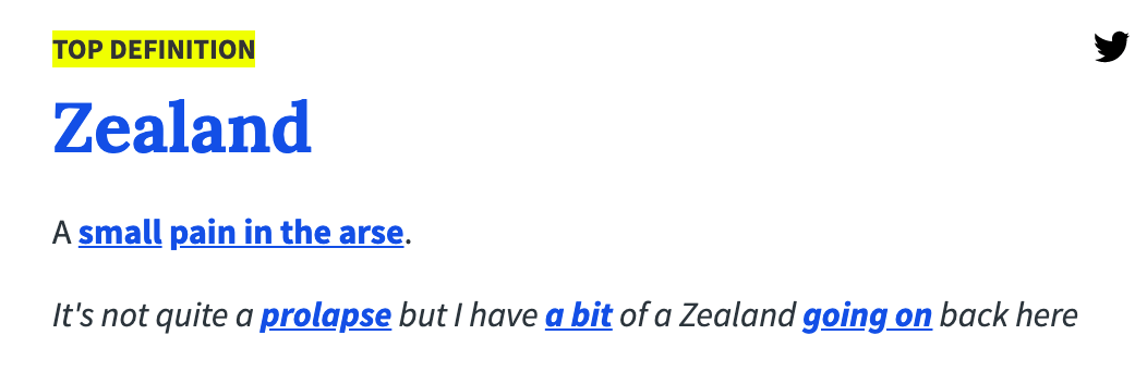 I CANNOT get over the only definition of Zealand in urban dictionary