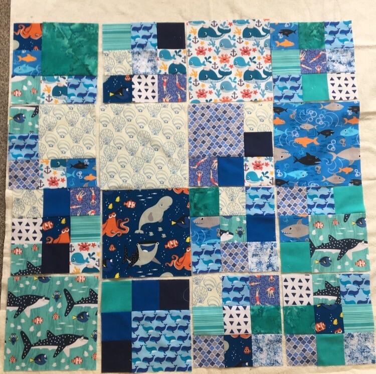 Newest quilt. Underwater theme. r/quilting
