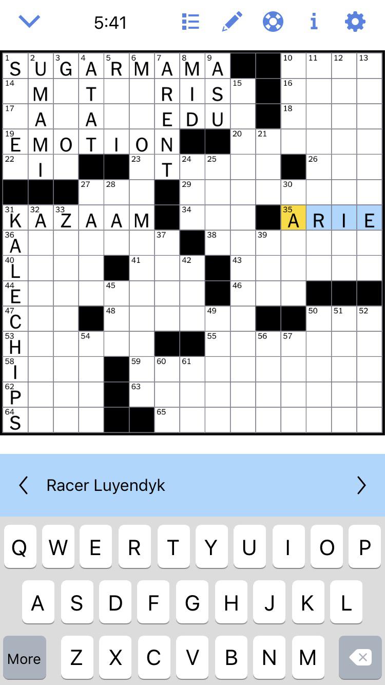 Familiar name on today’s NYT crossword! r/thebachelor