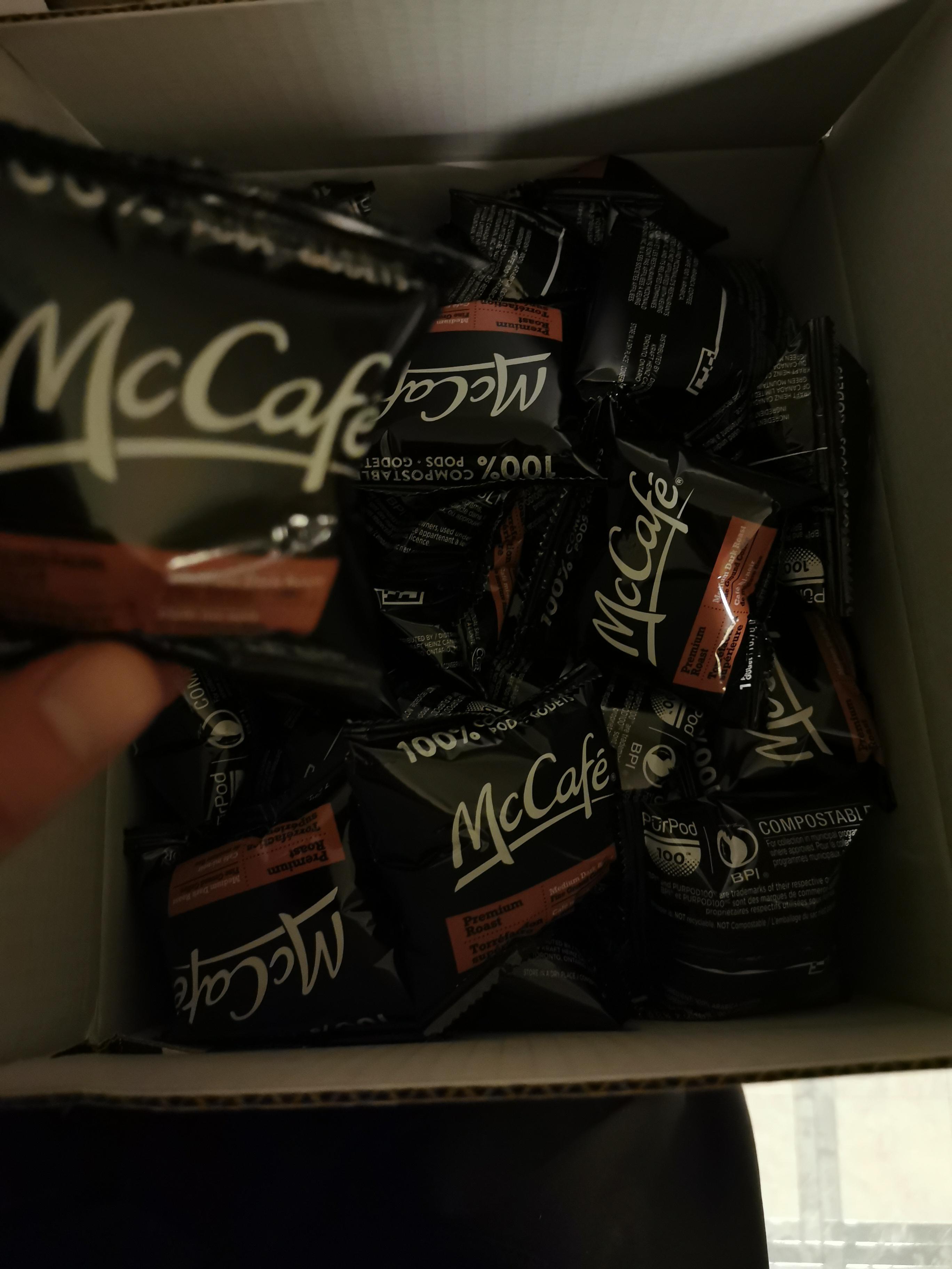 Individually wrapped McDonald's coffee pods. r/CrappyDesign