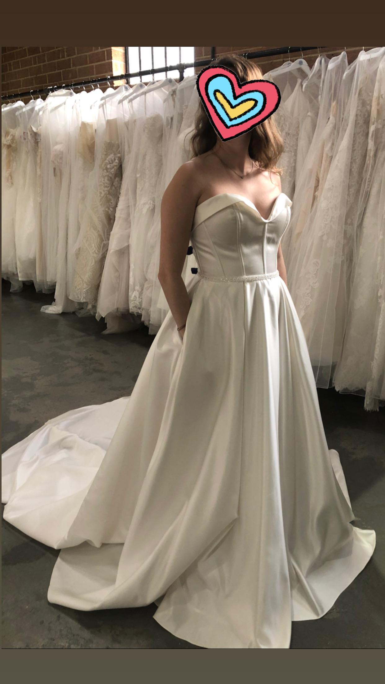 My fiancée and I secretly went dress shopping today without any friends