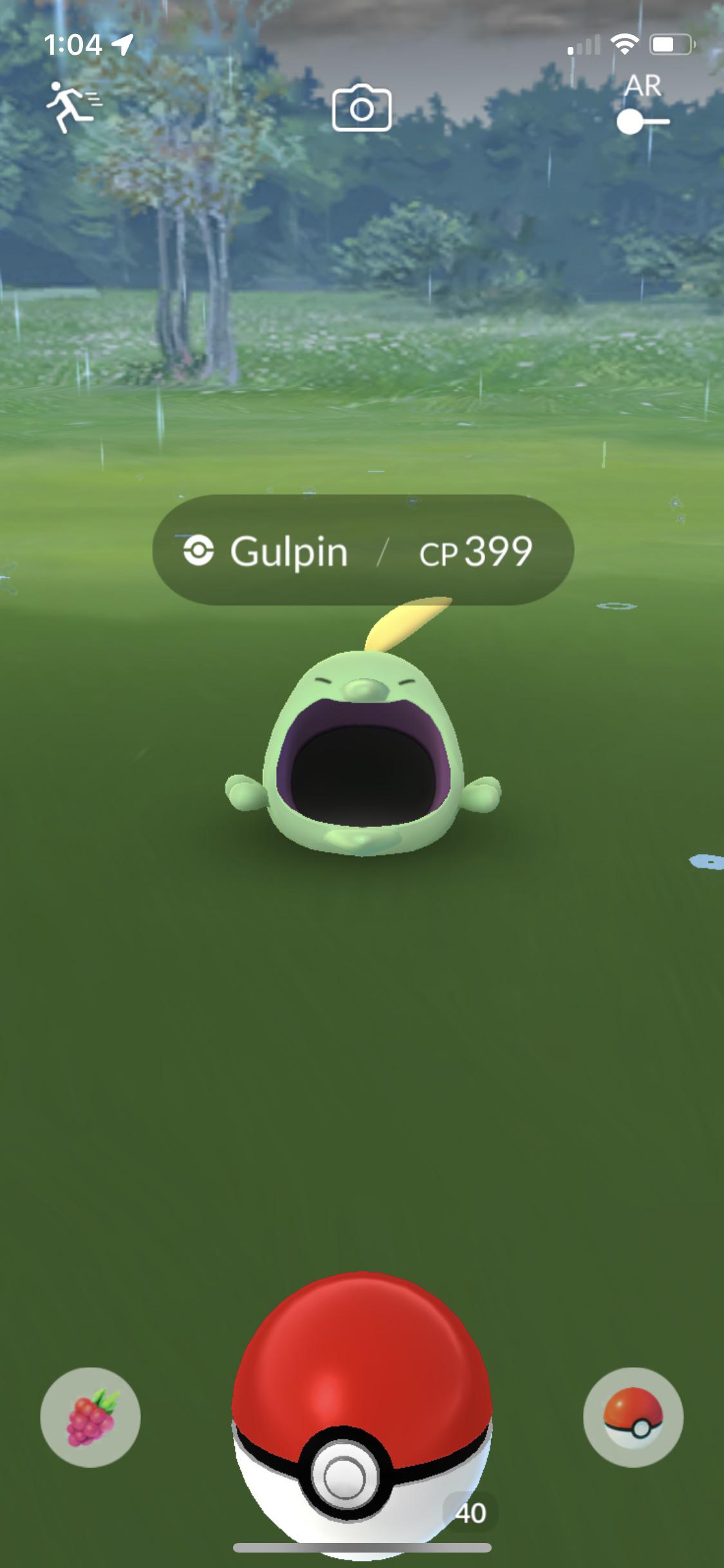 Request for a Gulpin animation to eat/swallow a pokeball on a bad throw